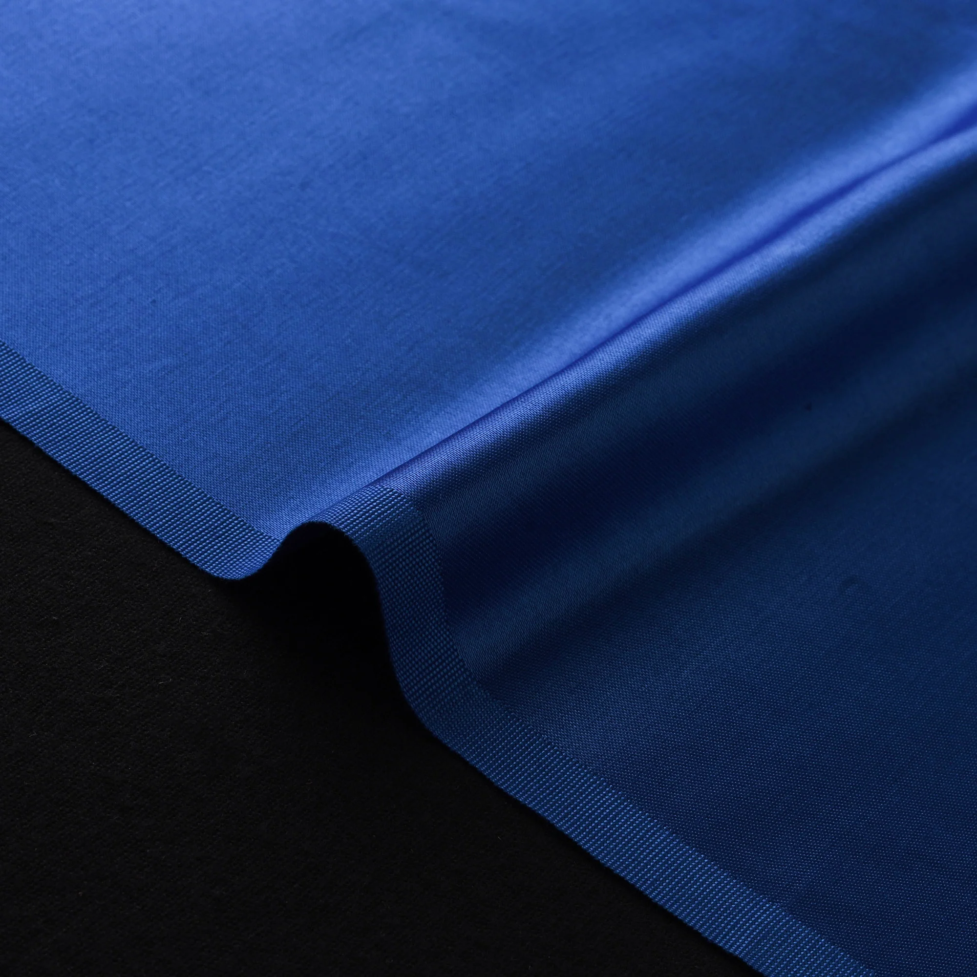 Blue - Pure Mashru Silk Plain Fabric (Width - 46 in) 18 - Image 4