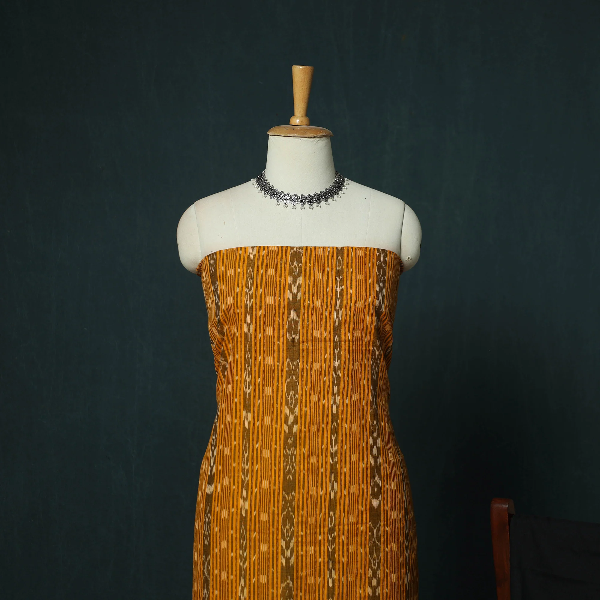 Sambalpuri Ikat Cotton 3pc Unstitched Dress Material Suit Set 33 - Image 3