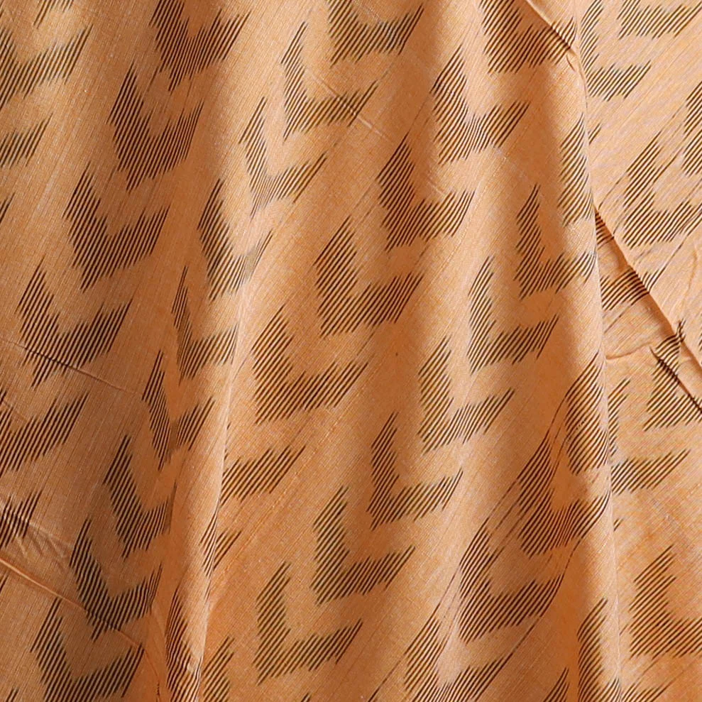 Beige - Sambalpuri Ikat Weave Cotton Fabric 13 - Image 3