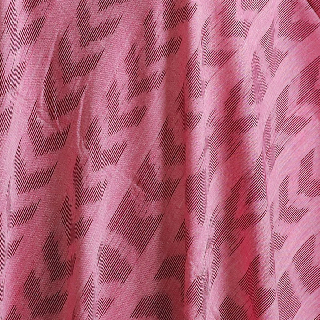 Pink - Sambalpuri Ikat Weave Cotton Fabric 19 - Image 3