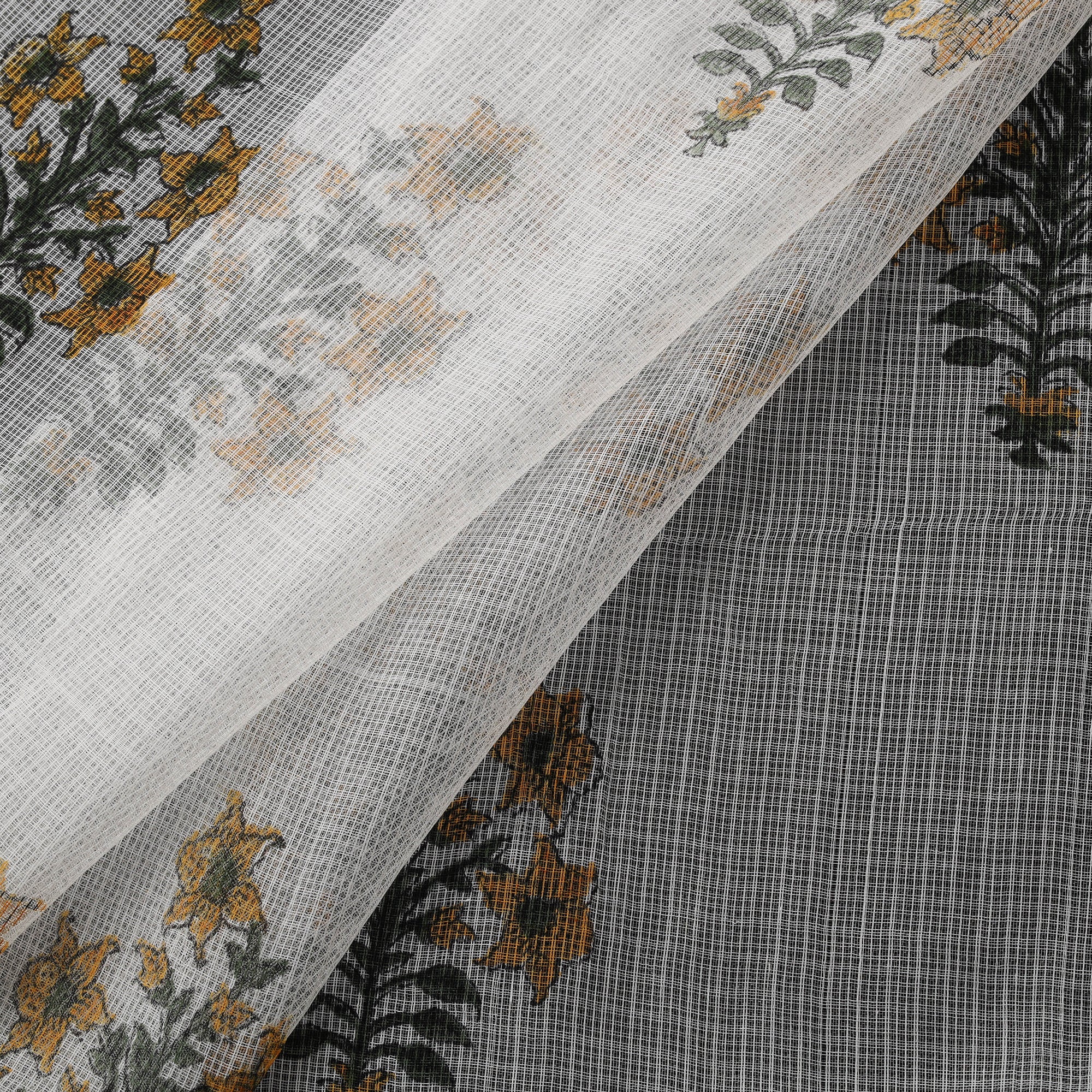Sanganeri Hand Block Mughal Butta Print Kota Doria Cotton Fabric 11