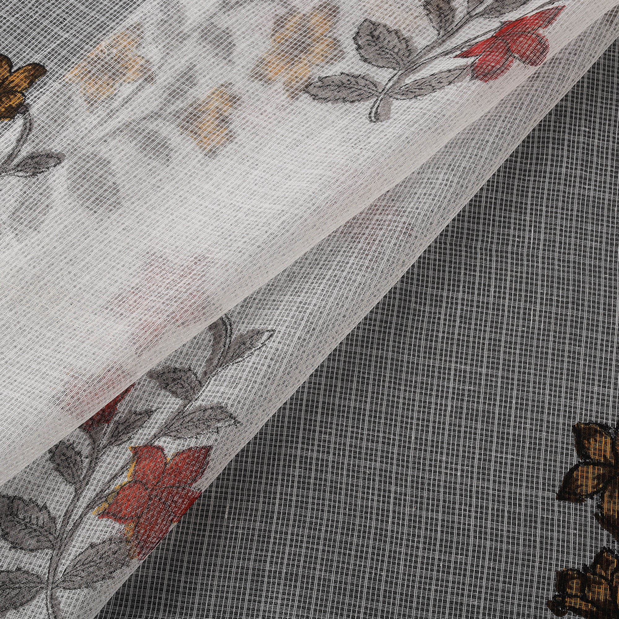 Sanganeri Hand Block Mughal Butta Print Kota Doria Cotton Fabric 12
