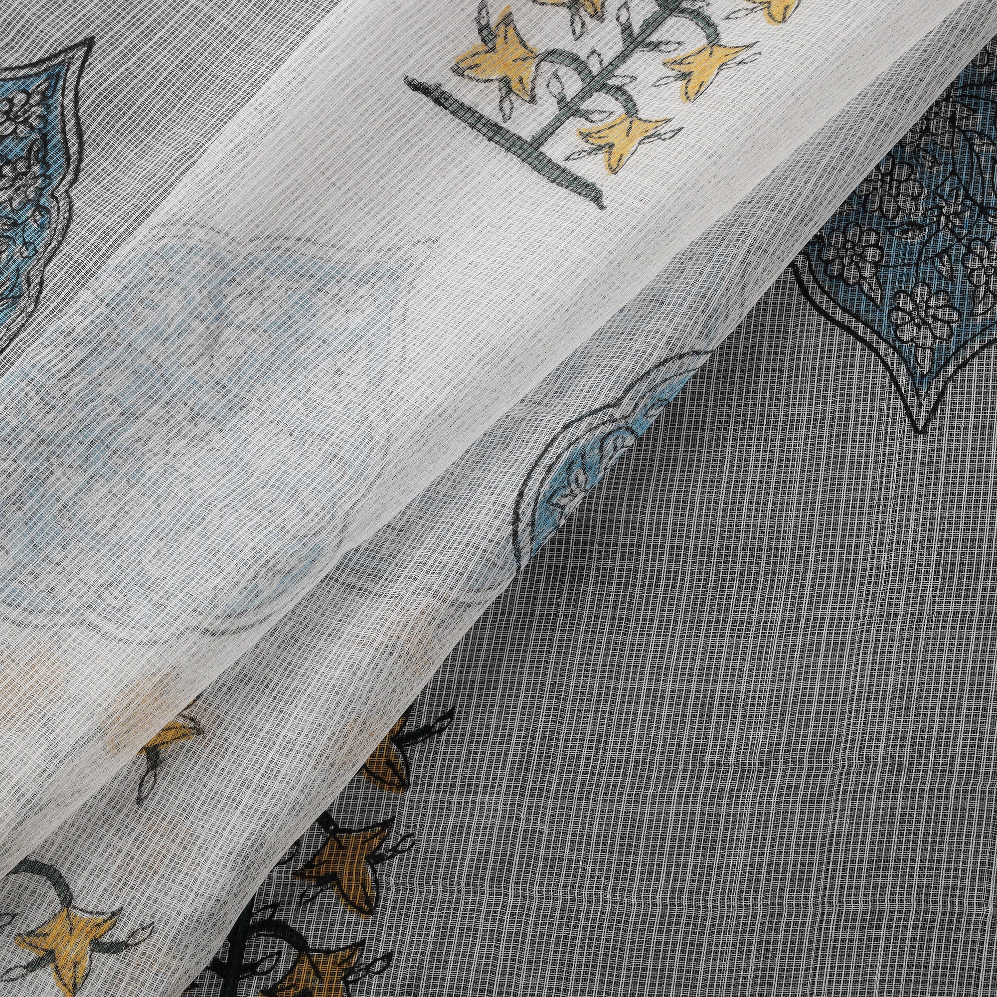 Sanganeri Hand Block Mughal Butta Print Kota Doria Cotton Fabric 13