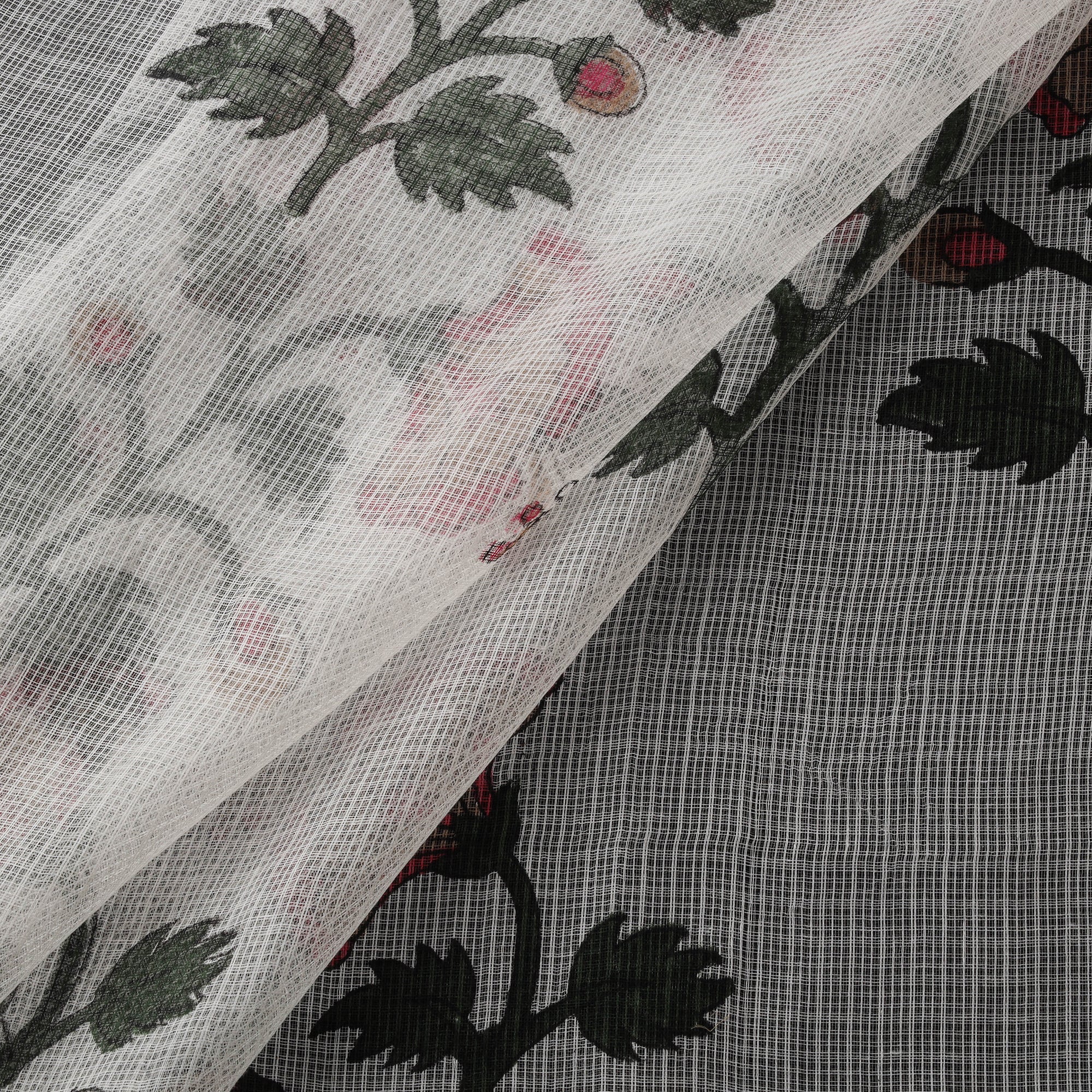 Sanganeri Hand Block Mughal Butta Print Kota Doria Cotton Fabric 17