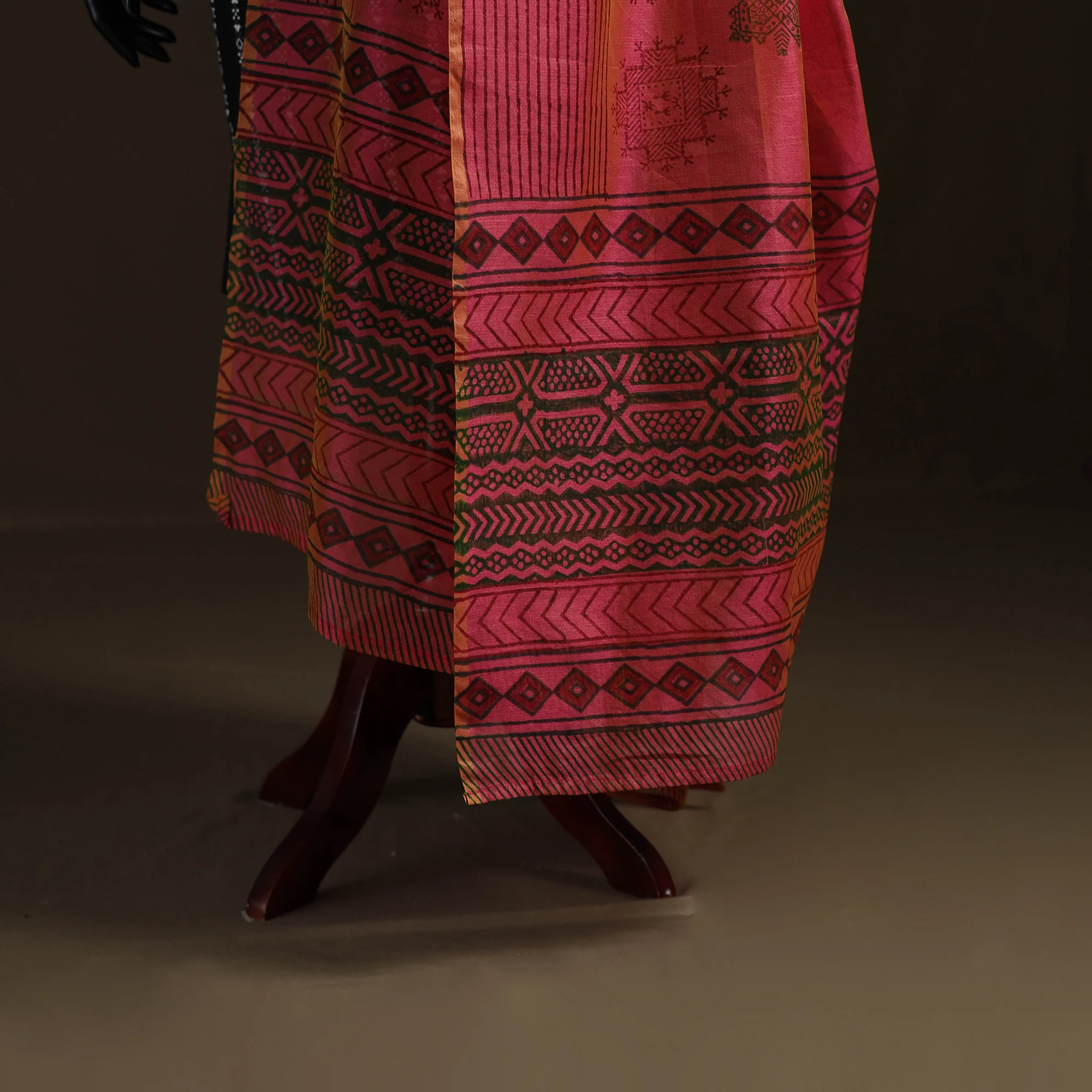 Sanganeri Hand Block Print Chanderi Silk Dupatta 55 - Image 4