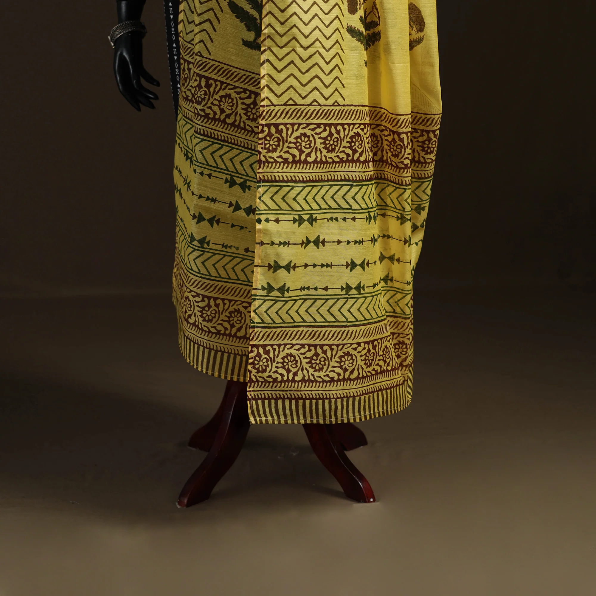 Sanganeri Hand Block Print Chanderi Silk Dupatta 61 - Image 4