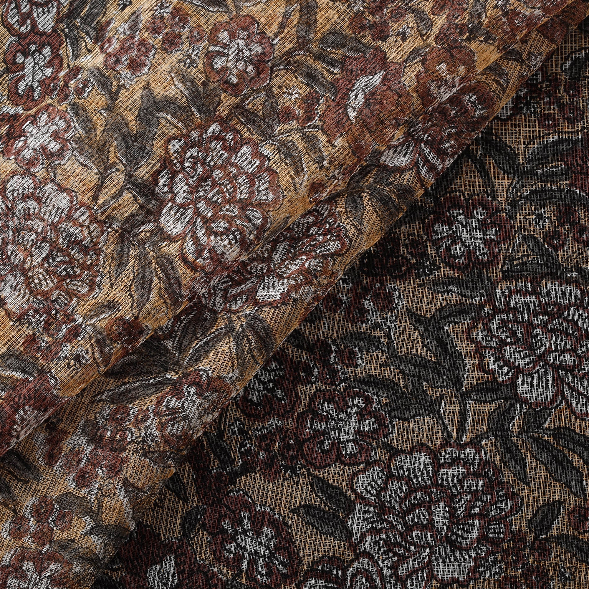 Sanganeri Hand Block Print Kota Doria Cotton Fabric 09
