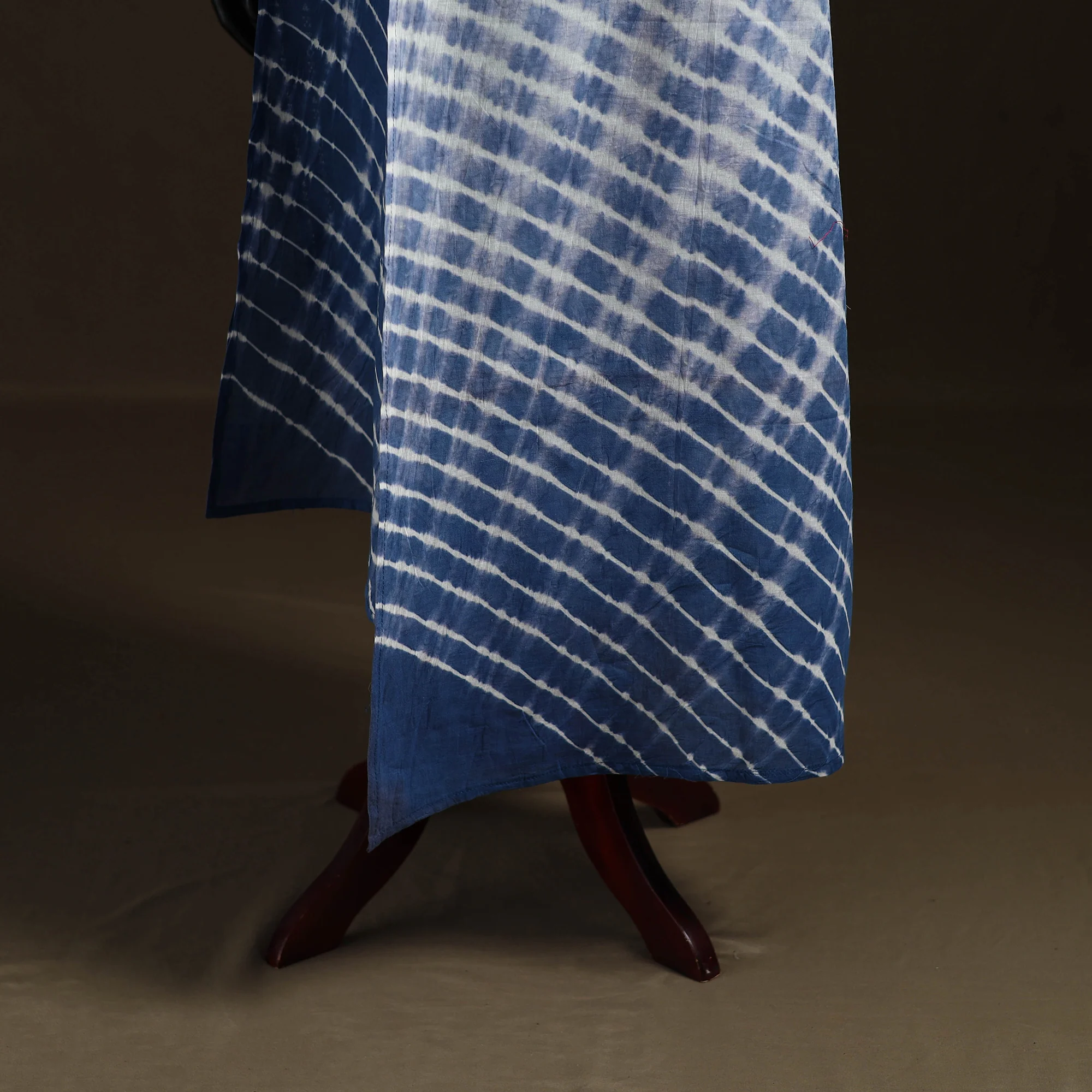 Shibori Tie-Dye Cotton Dupatta with Tassels 12 - Image 4