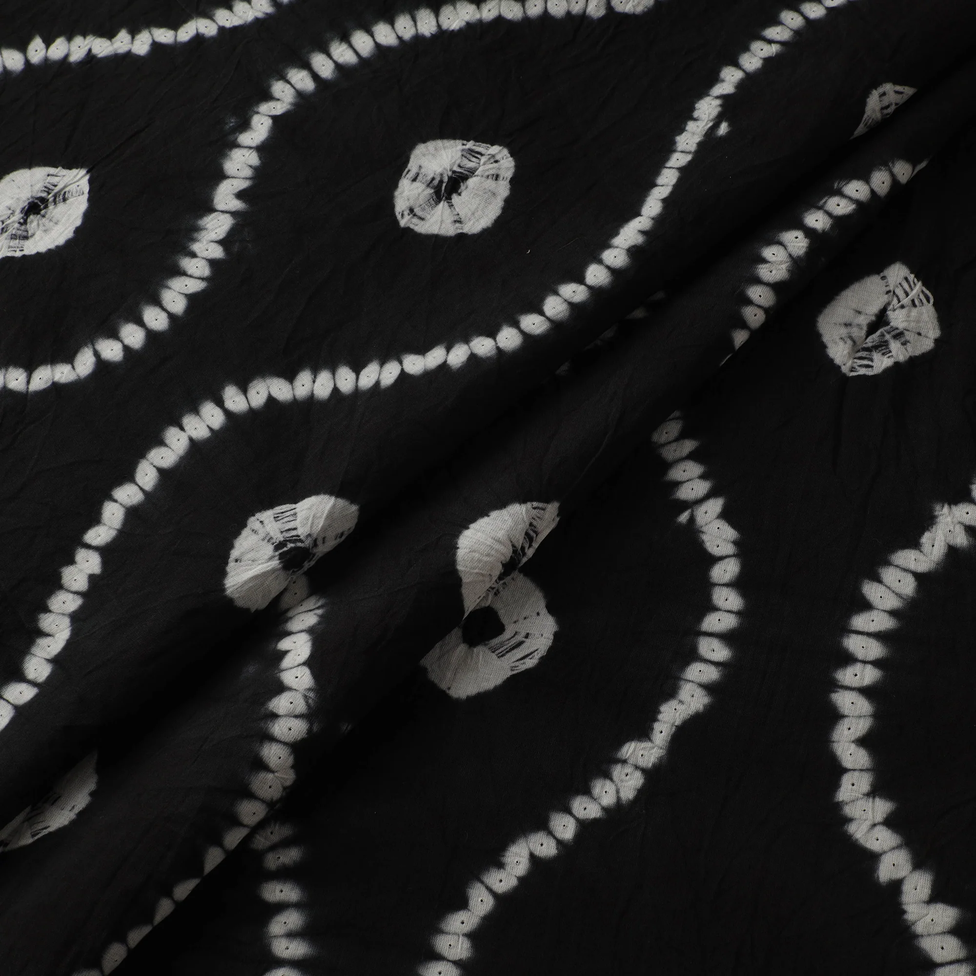 Black - Shibori Tie-Dye Pure Cotton Fabric 02 - Image 2