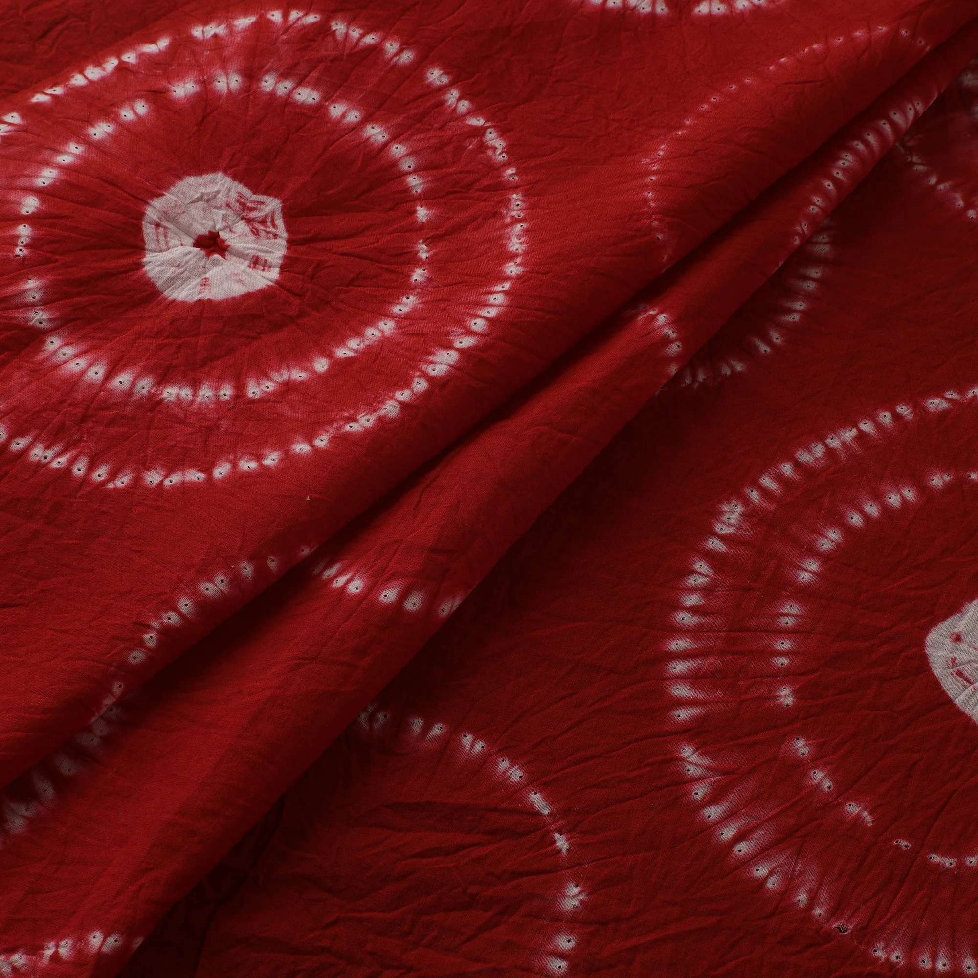 Red - Shibori Tie-Dye Pure Cotton Fabric 05 - Image 2