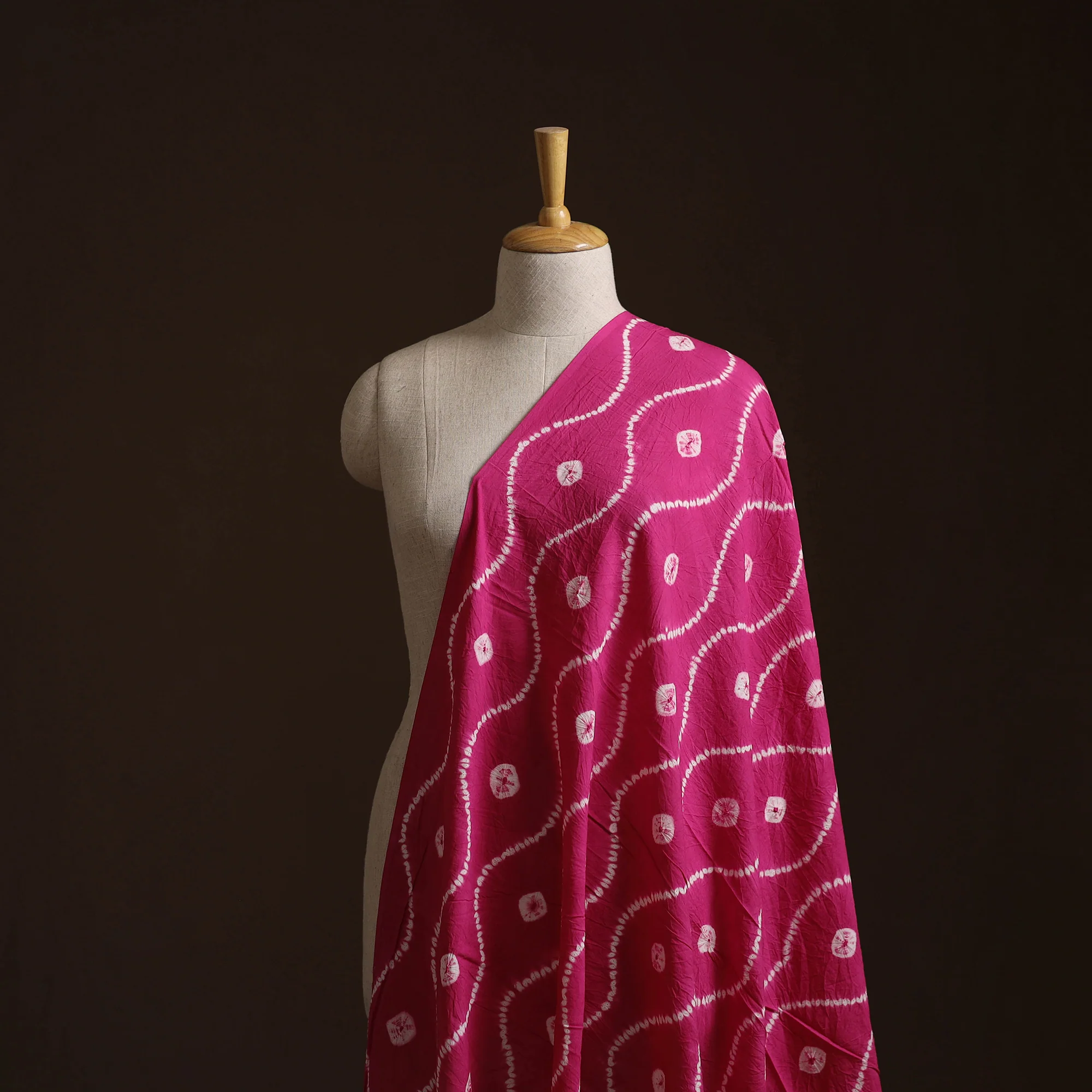 Pink - Shibori Tie-Dye Pure Cotton Fabric 10
