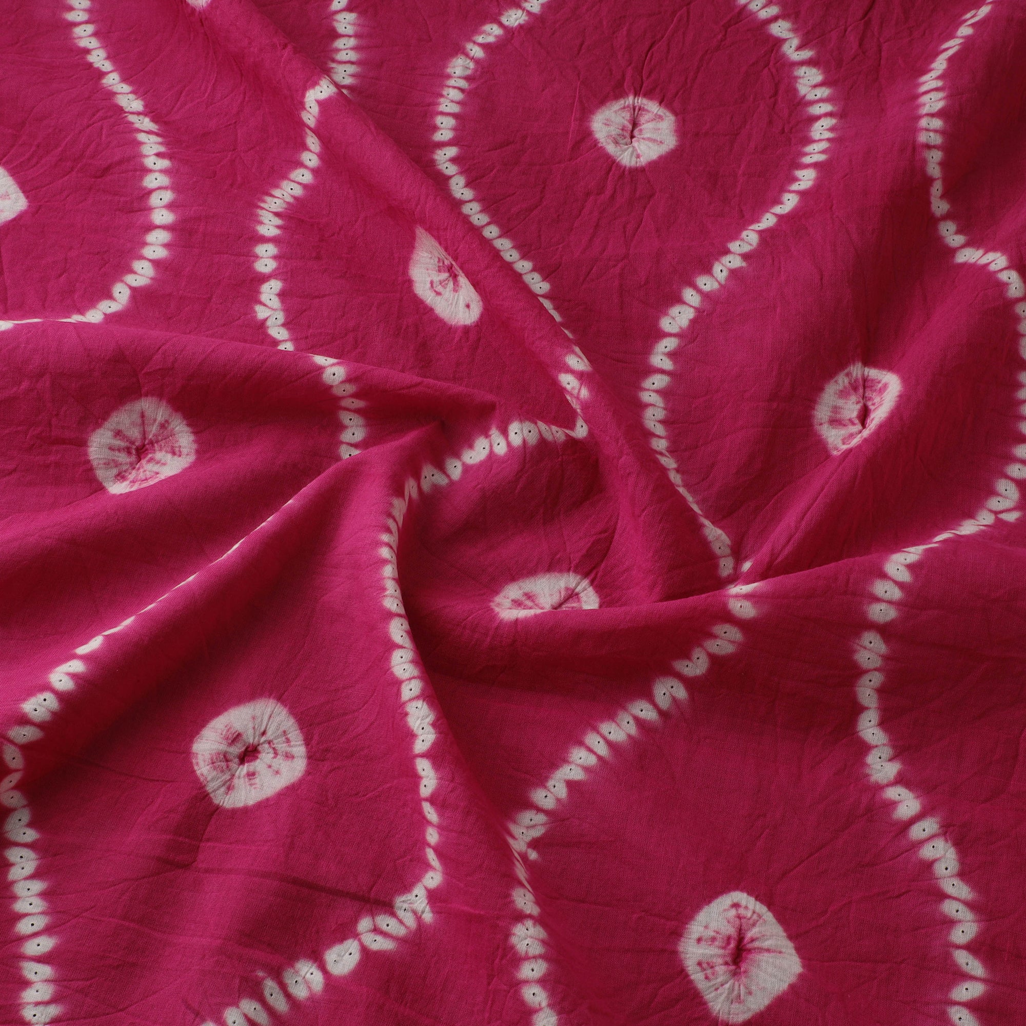 Pink - Shibori Tie-Dye Pure Cotton Fabric 10 - Image 3