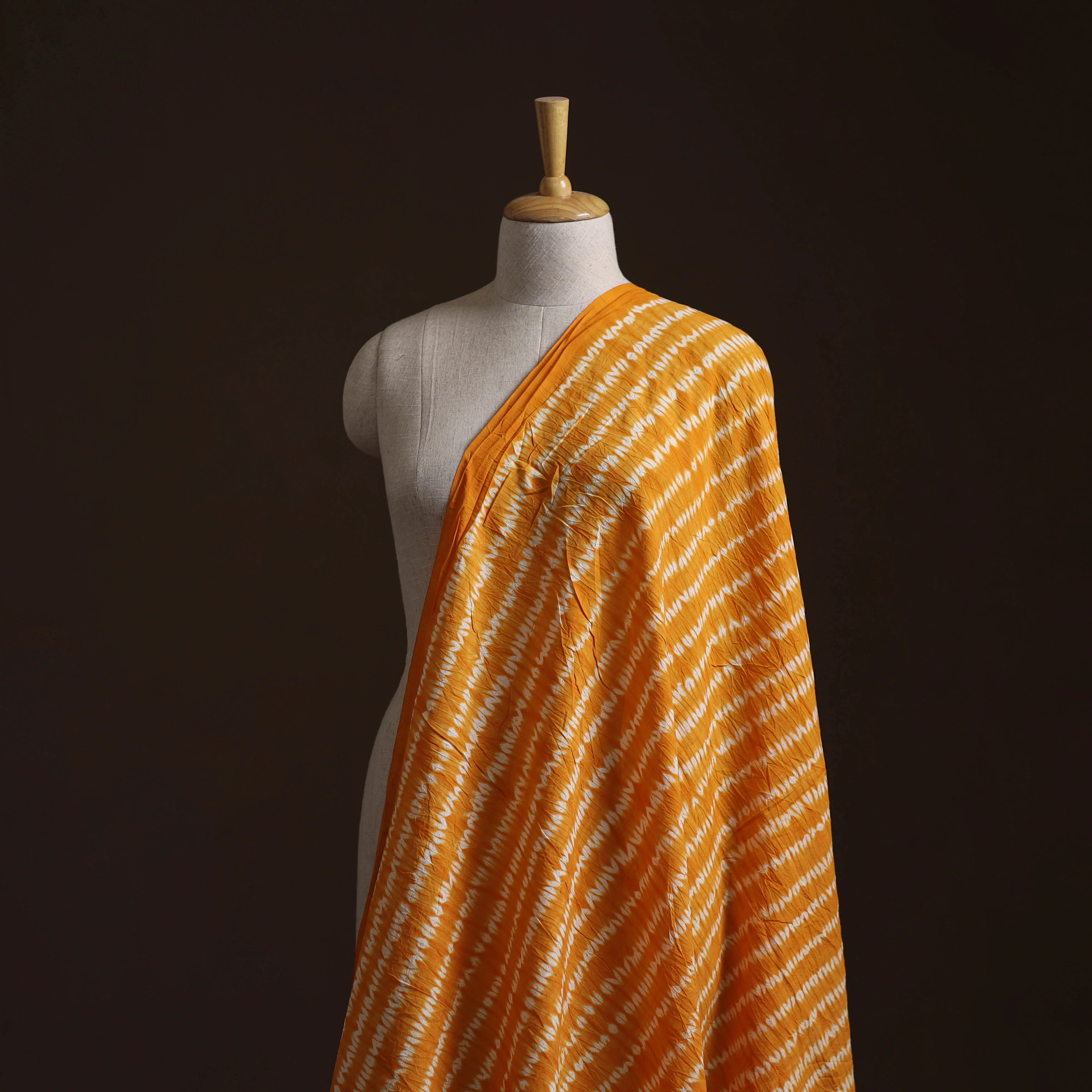Orange - Shibori Tie-Dye Pure Cotton Fabric 19