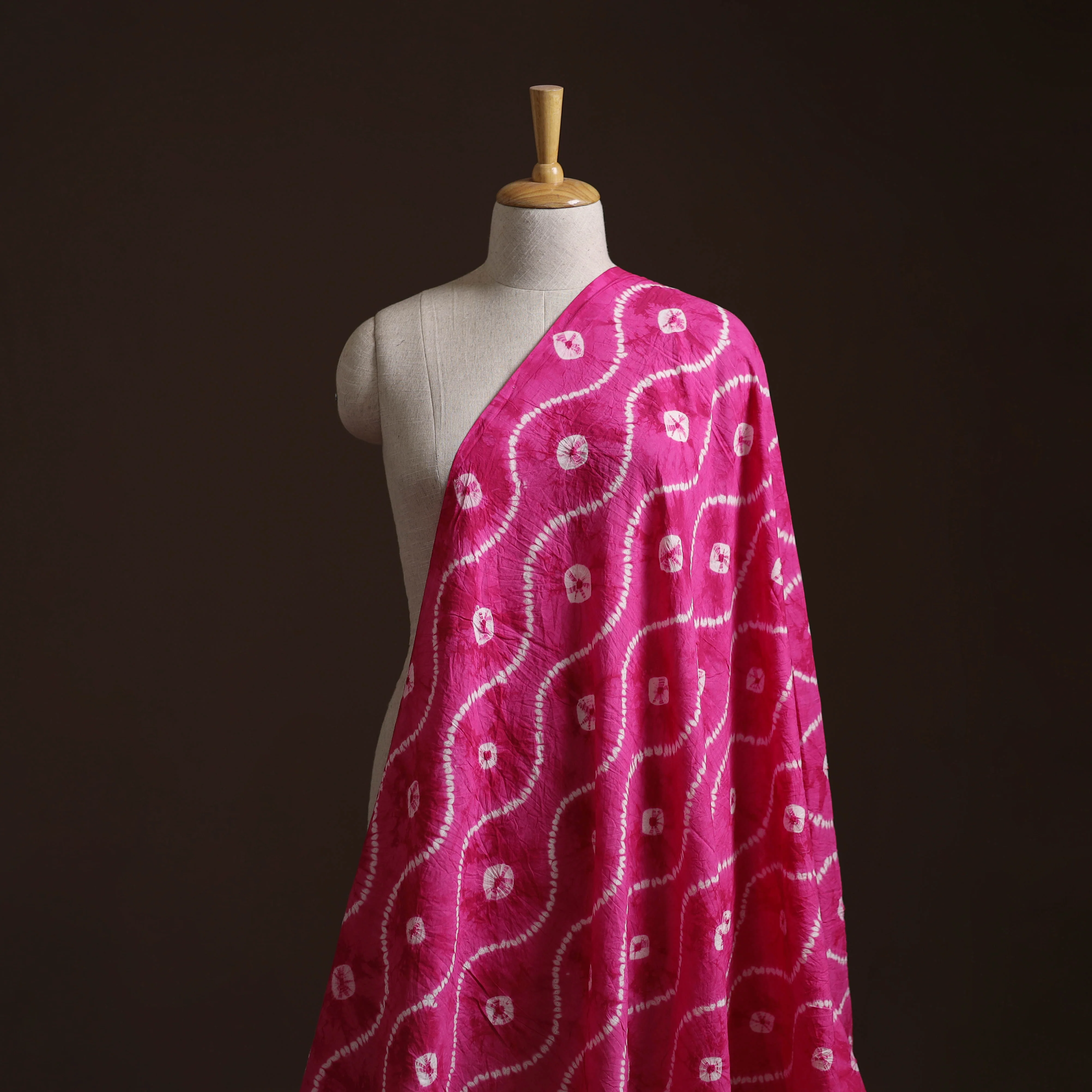 Pink - Shibori Tie-Dye Pure Cotton Fabric 20