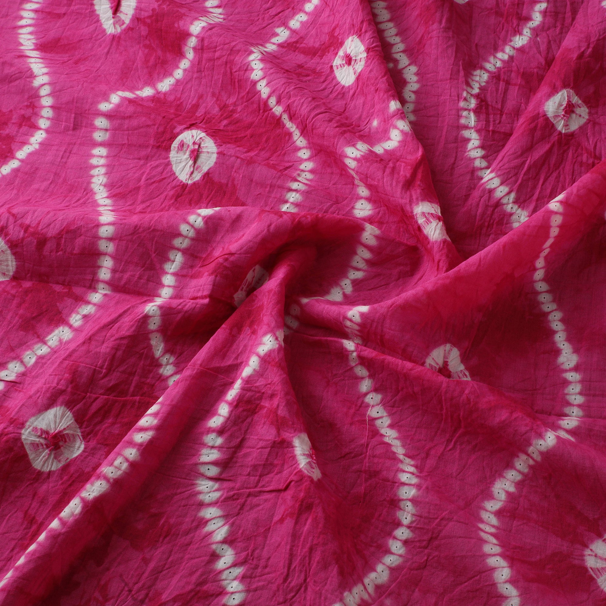 Pink - Shibori Tie-Dye Pure Cotton Fabric 20 - Image 3