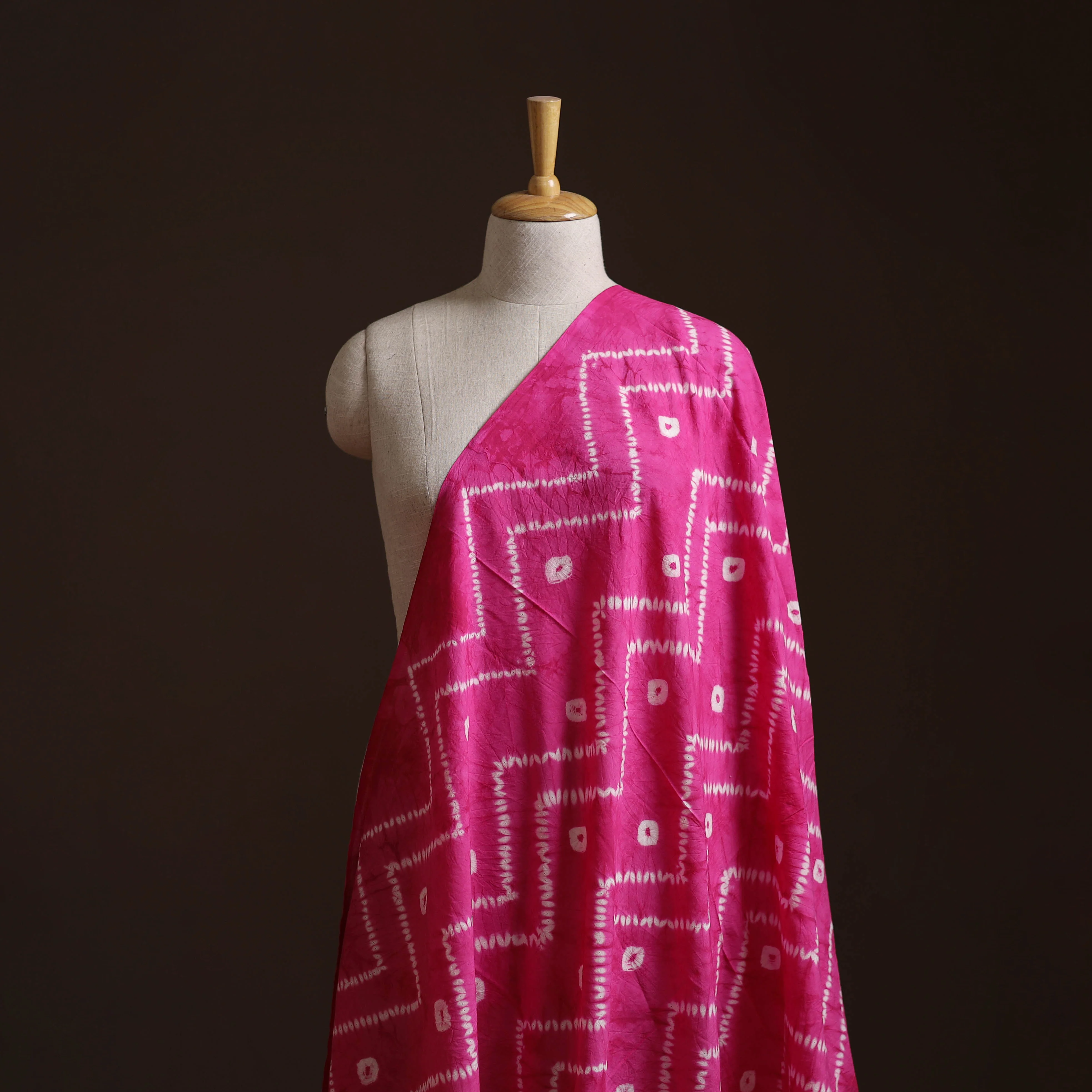 Pink - Shibori Tie-Dye Pure Cotton Fabric 21