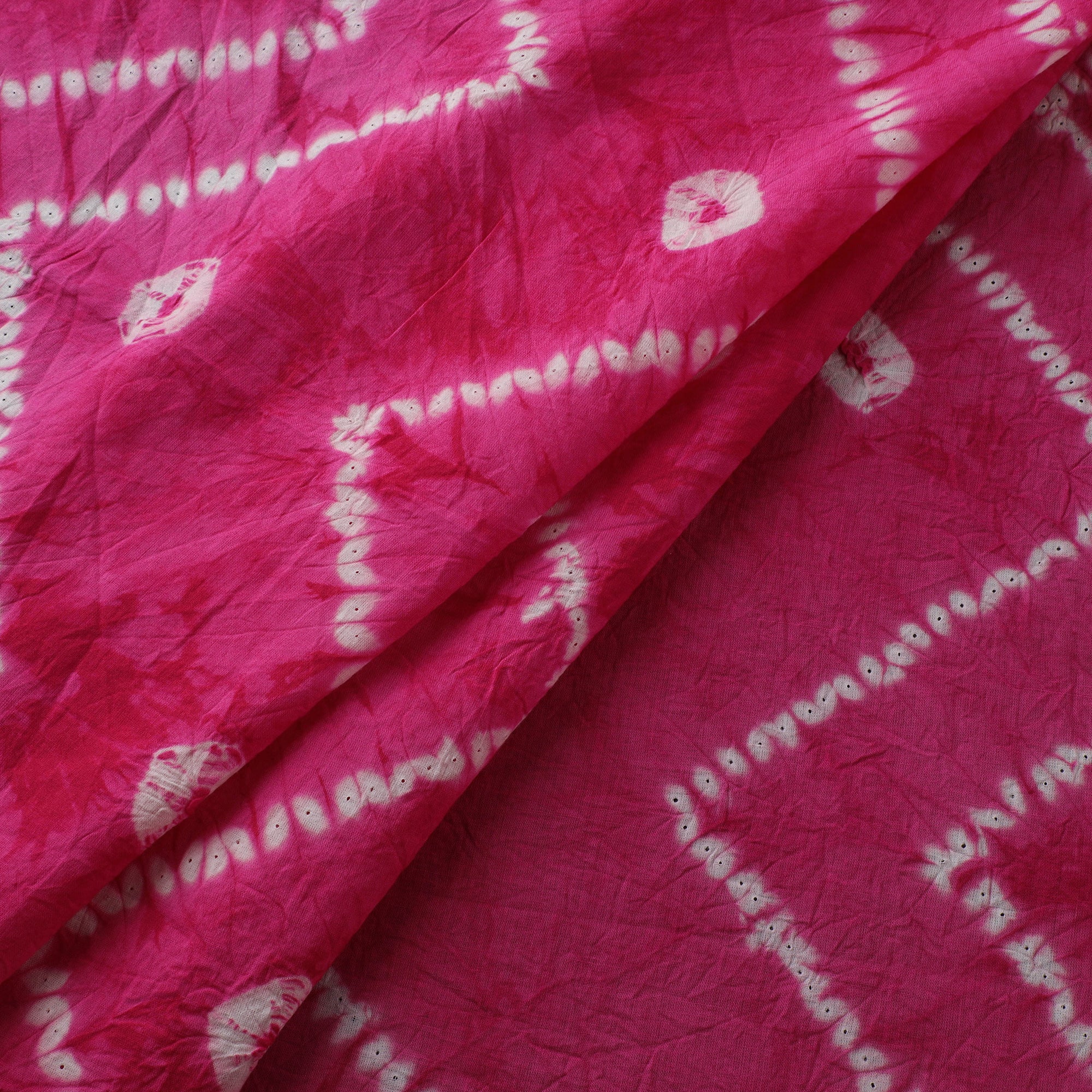 Pink - Shibori Tie-Dye Pure Cotton Fabric 21 - Image 2