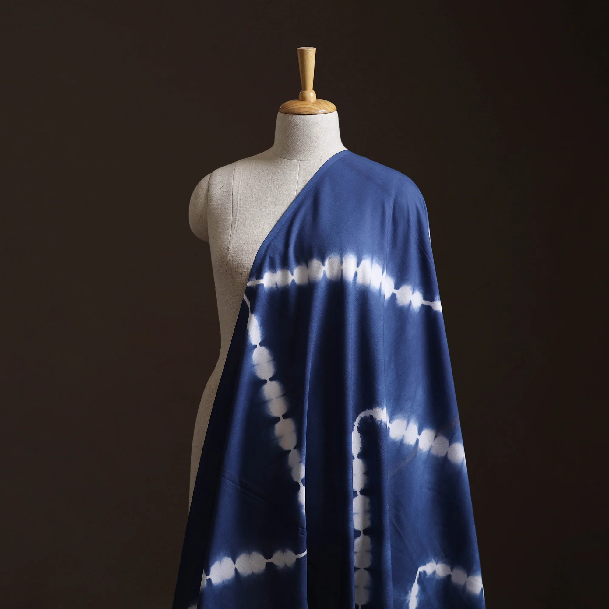 Blue - Shibori Tie-Dye Pure Mul Cotton Fabric 04