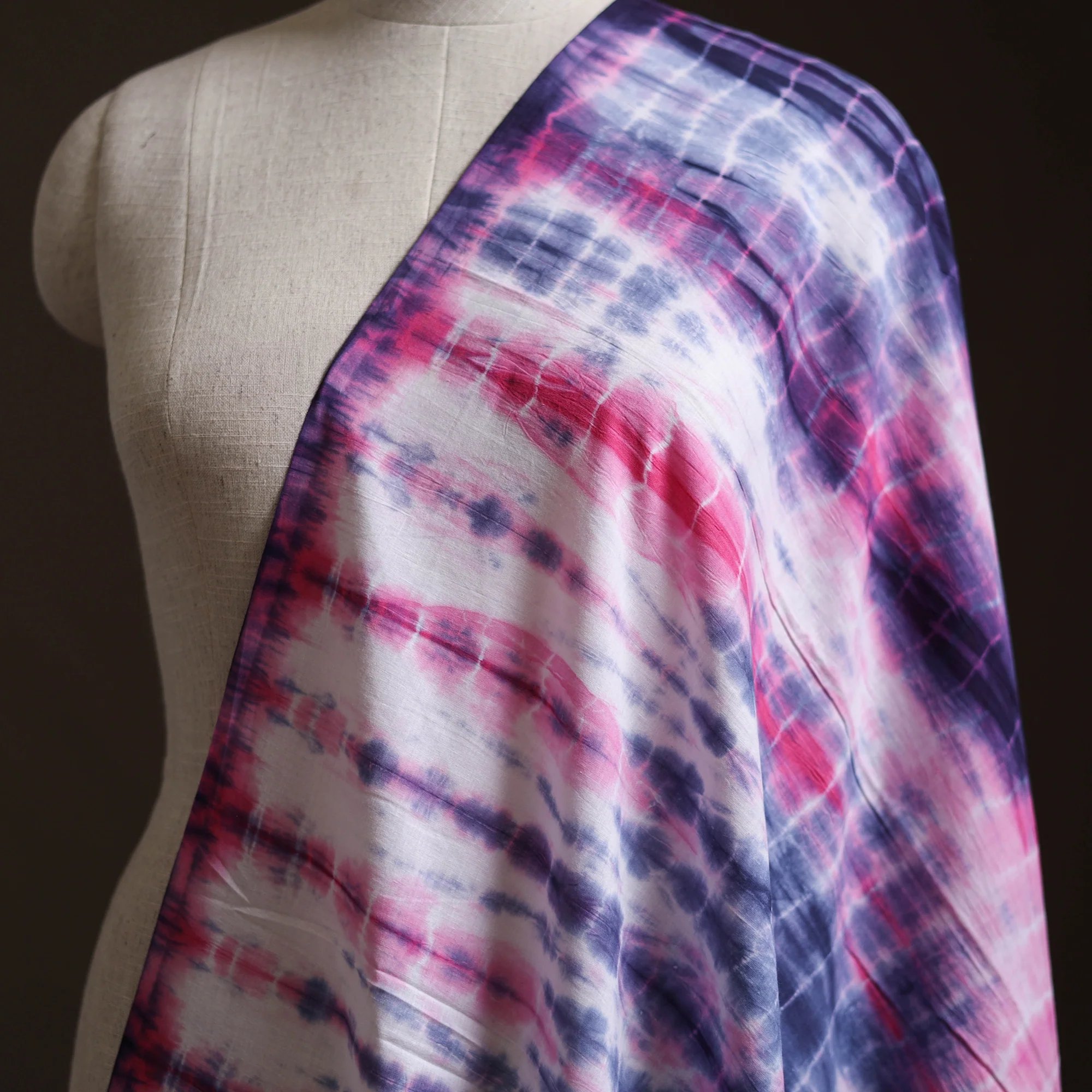 Multicolor - Shibori Tie-Dye Pure Mul Cotton Fabric 08 - Image 2