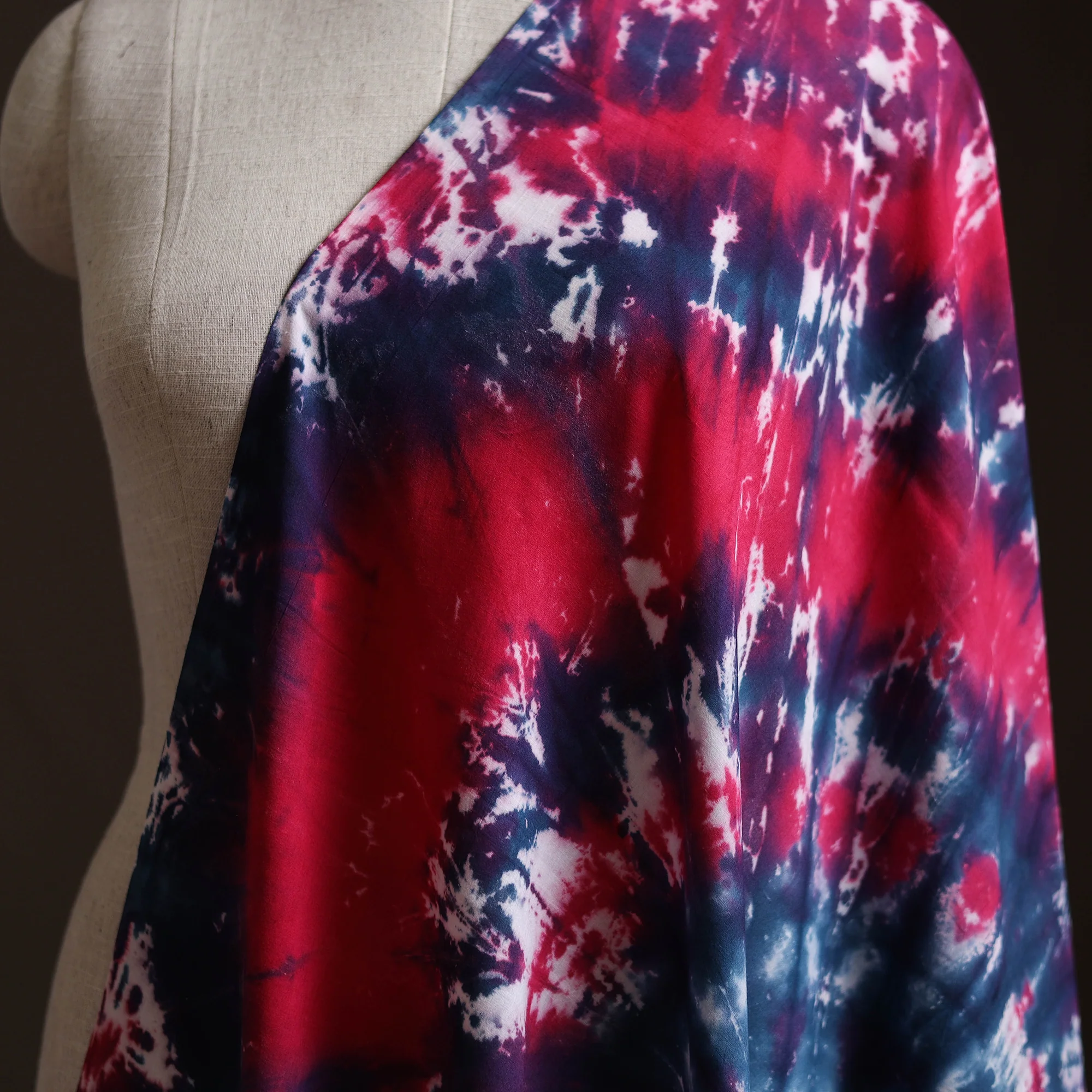 Multicolor - Shibori Tie-Dye Pure Mul Cotton Fabric 36 - Image 2