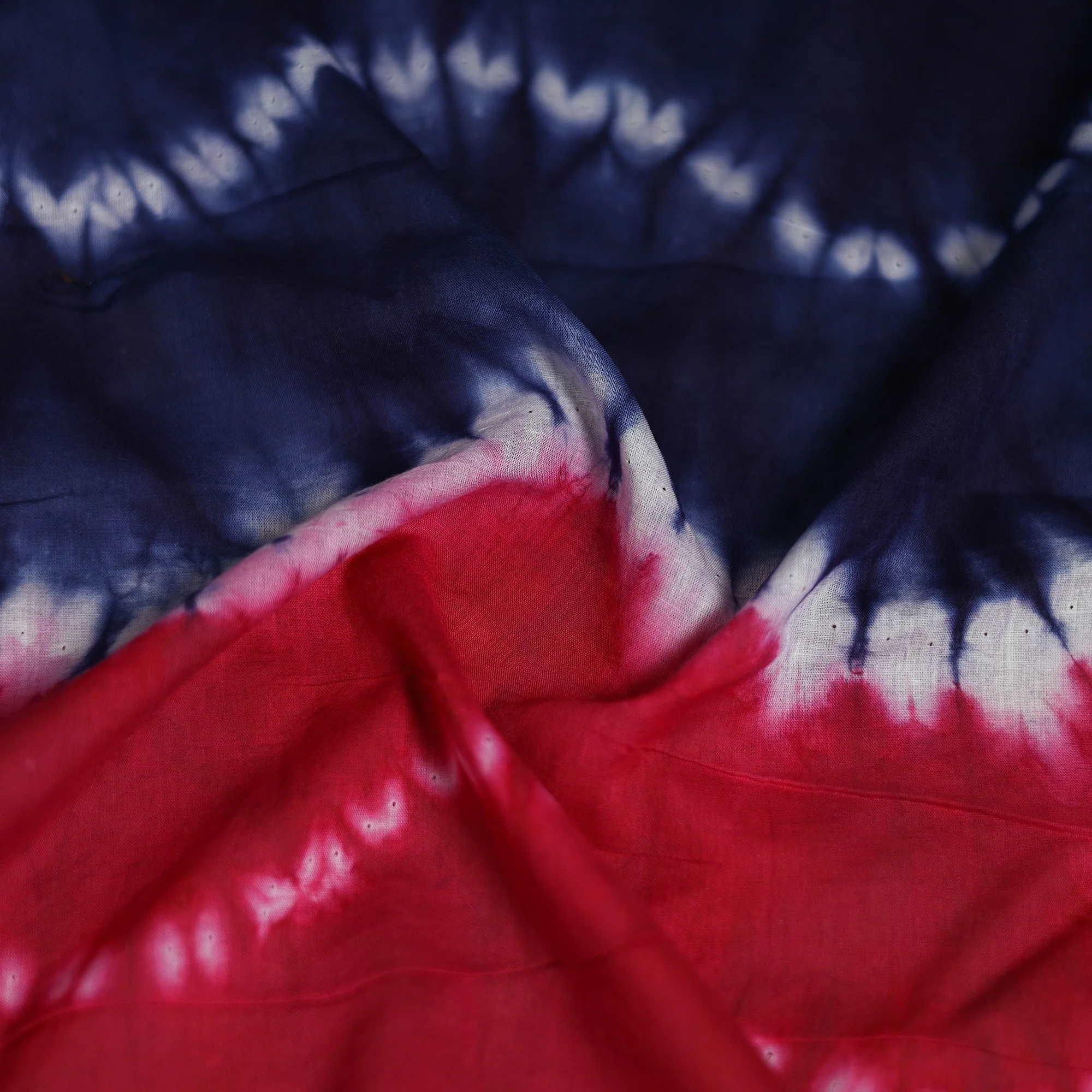 Multicolor - Shibori Tie-Dye Pure Mul Cotton Scarf 06 - Image 3
