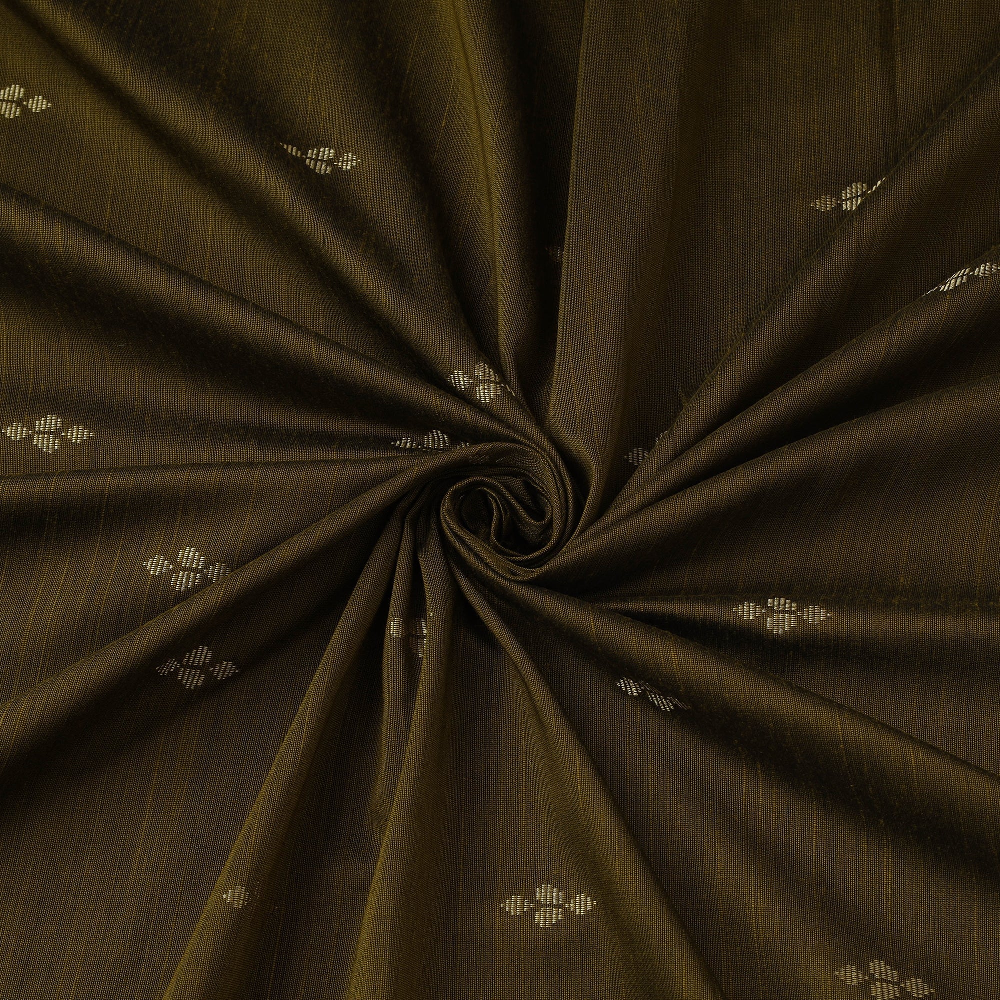 Green - Spun Dupion Viscose Silk Buti Fabric 12 - Image 3