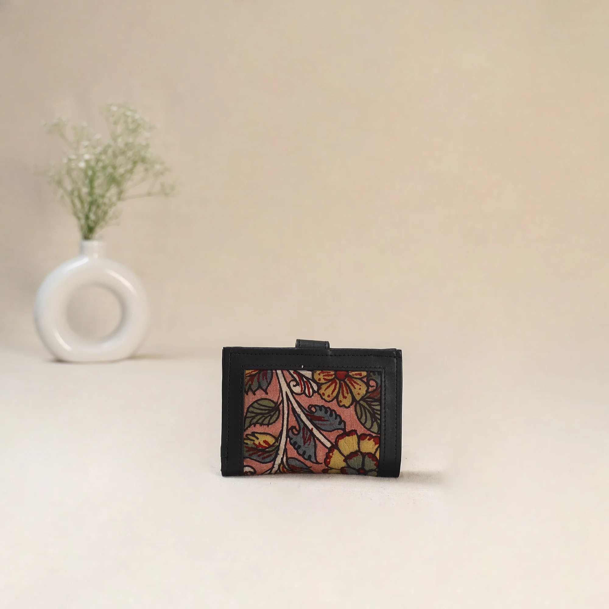 Pink - Srikalahasti Kalamkari Handpainted Wallet 88 - Image 3