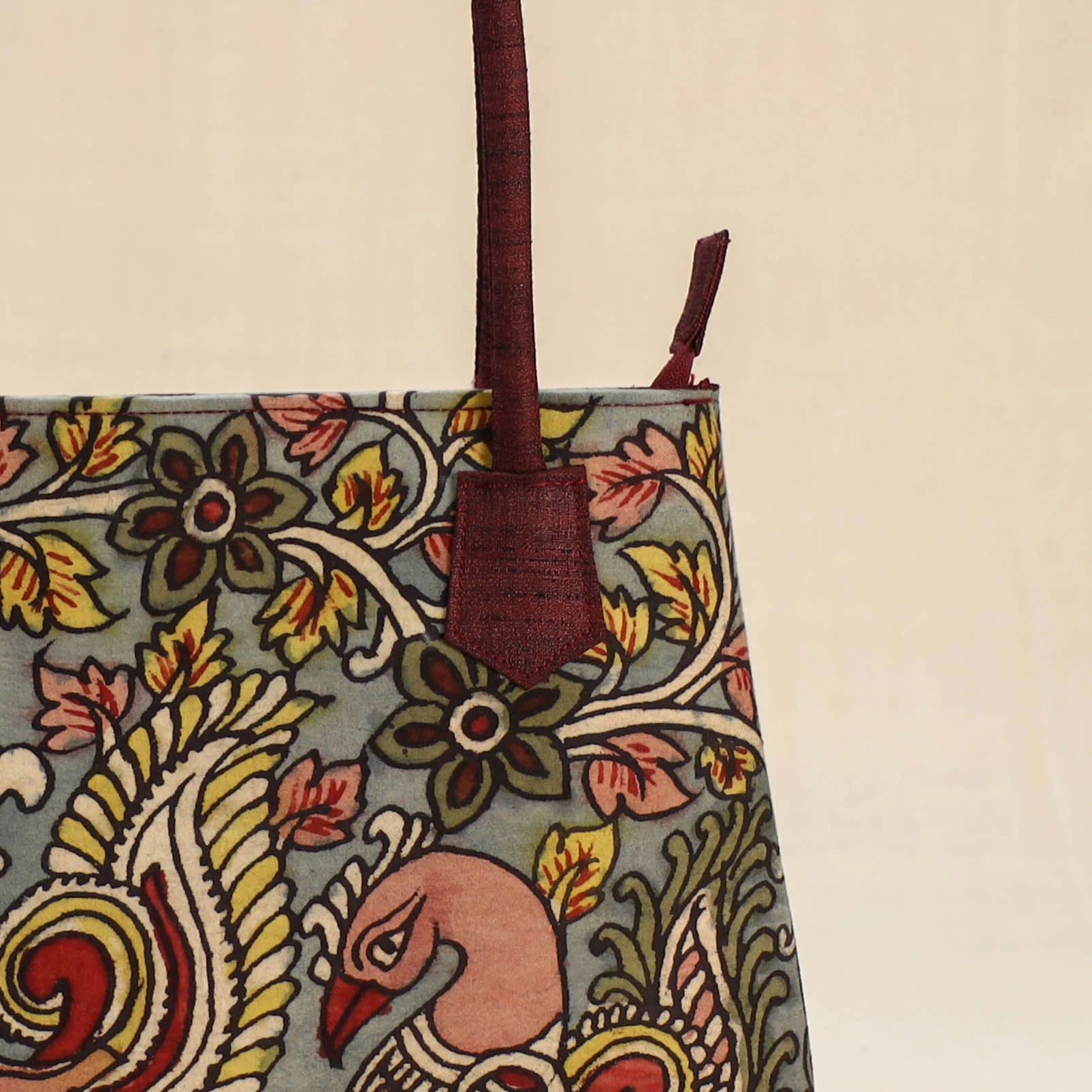 Multicolor - Srikalahasti Kalamkari Handpainted Shoulder Bag 32 - Image 3