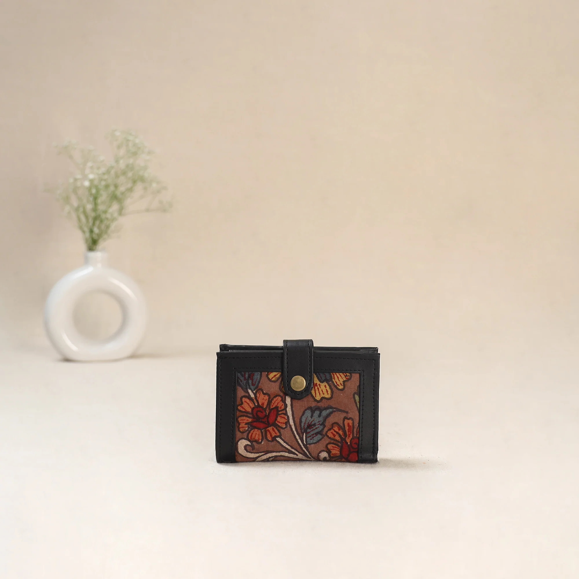 Brown - Srikalahasti Kalamkari Handpainted Wallet 102