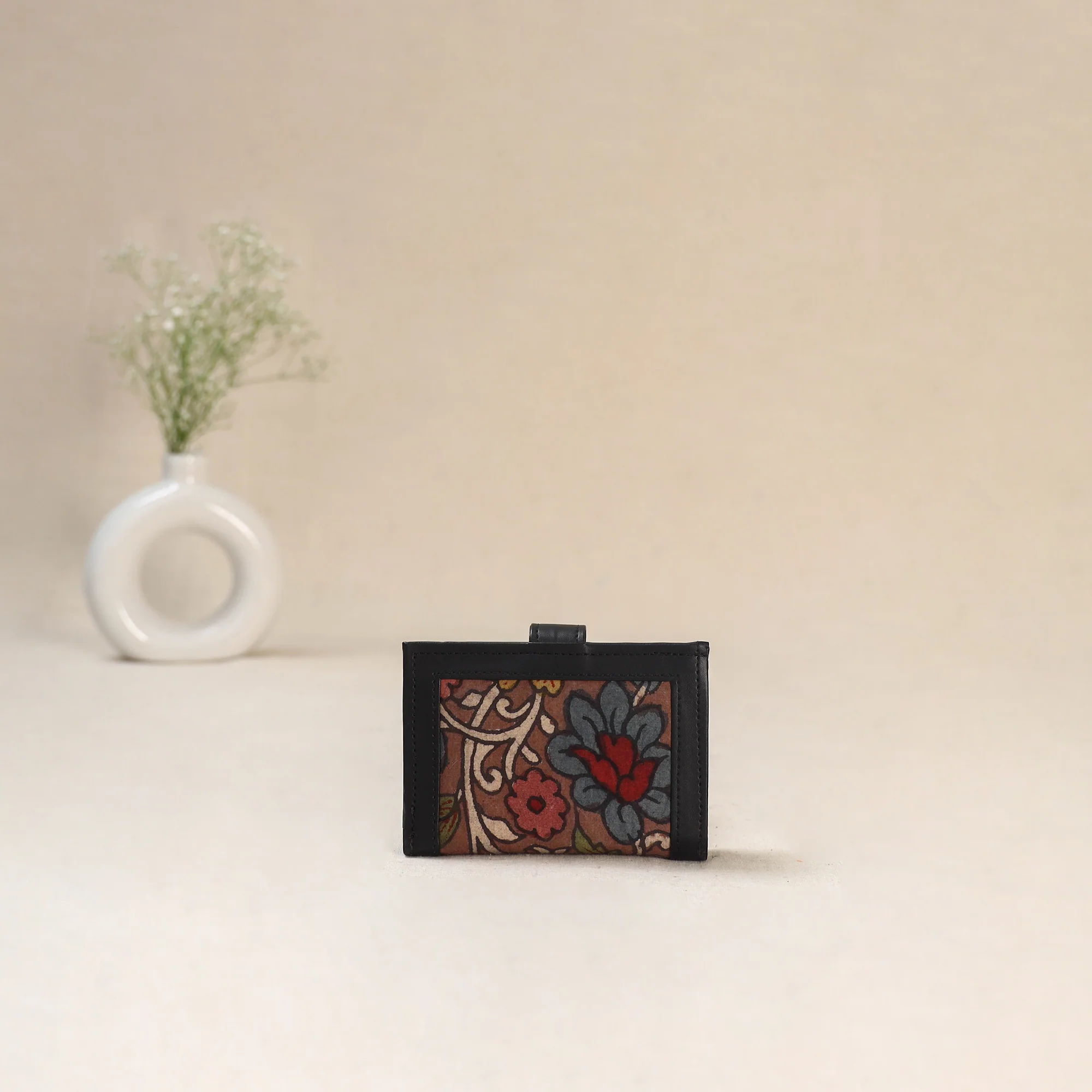 Brown - Srikalahasti Kalamkari Handpainted Wallet 102 - Image 3