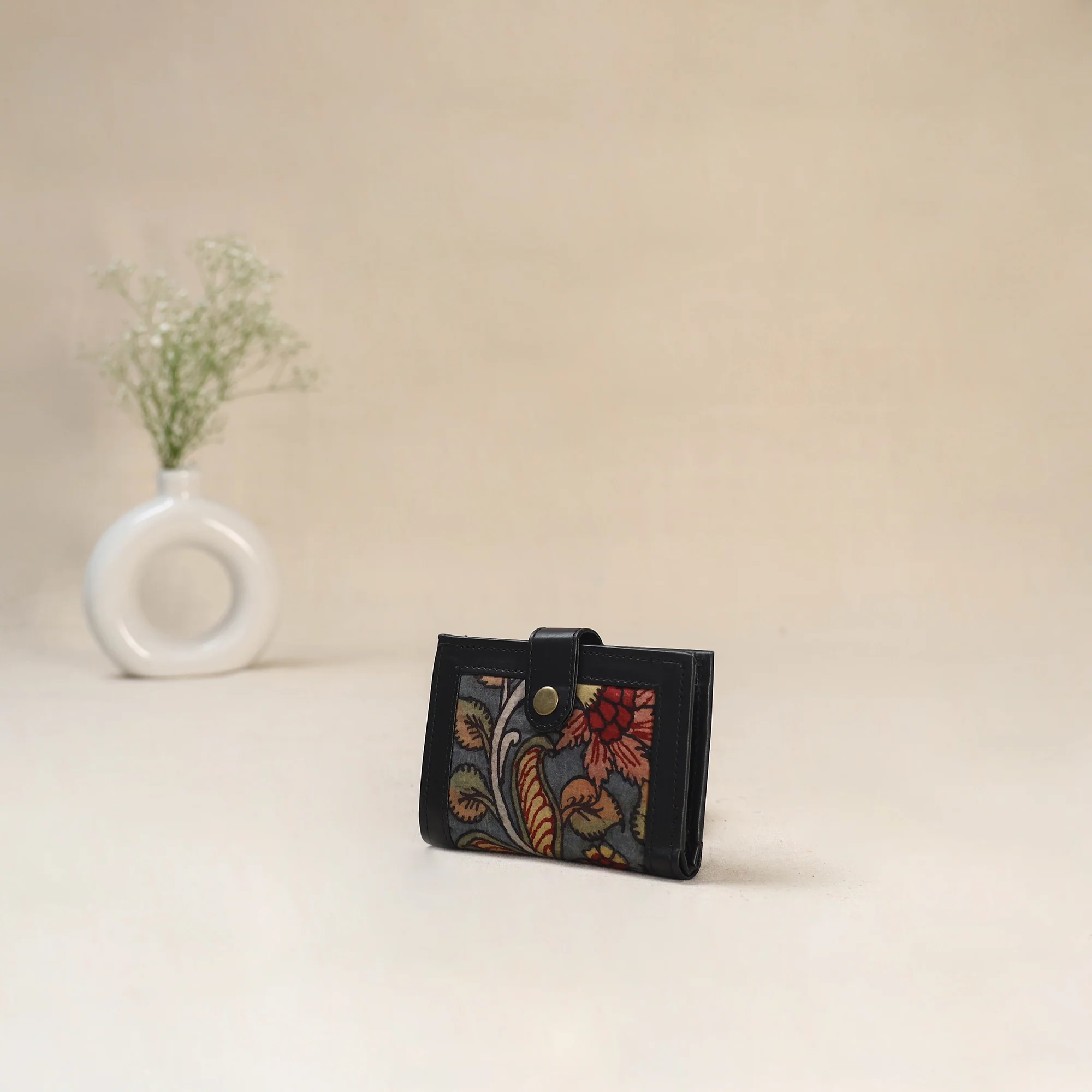 Blue - Srikalahasti Kalamkari Handpainted Wallet 108 - Image 2