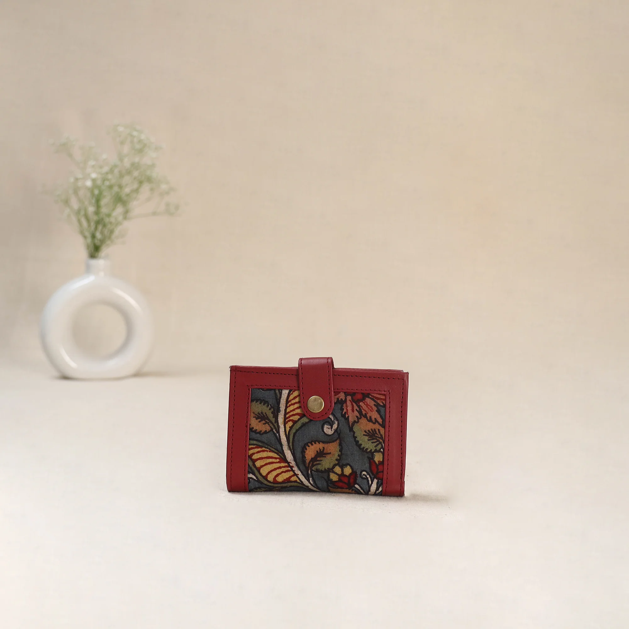 Blue - Srikalahasti Kalamkari Handpainted Wallet 97