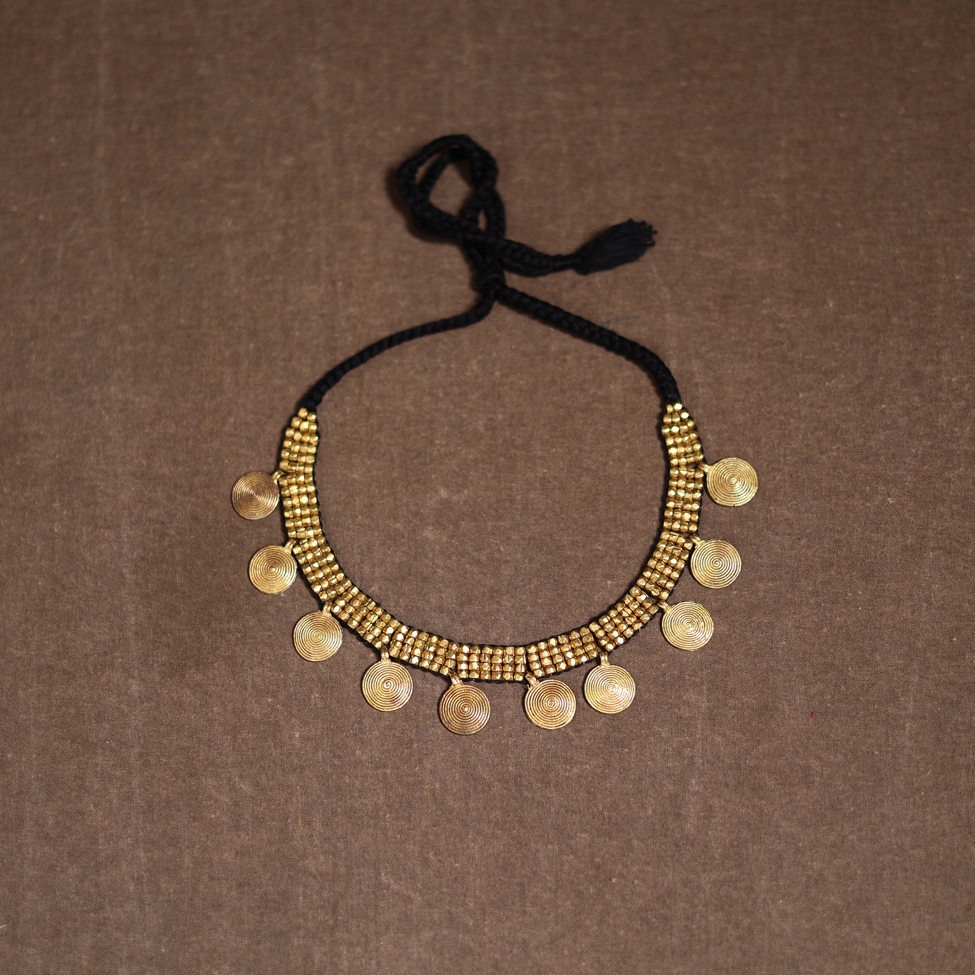Tribal Odisha Dokra Threadwork Handmade Choker Necklace 30 - Image 3