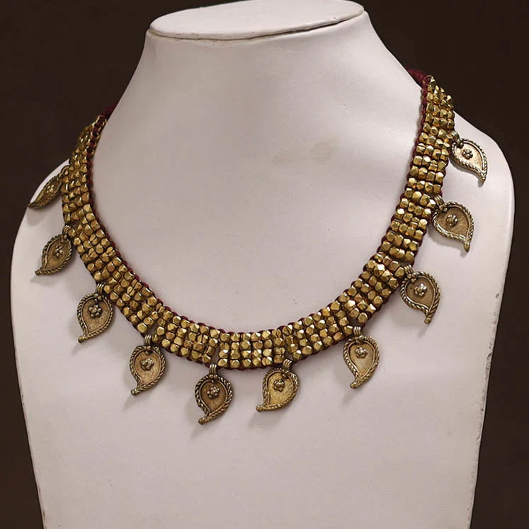 Tribal Odisha Dokra Threadwork Handmade Choker Necklace 31 - Image 2