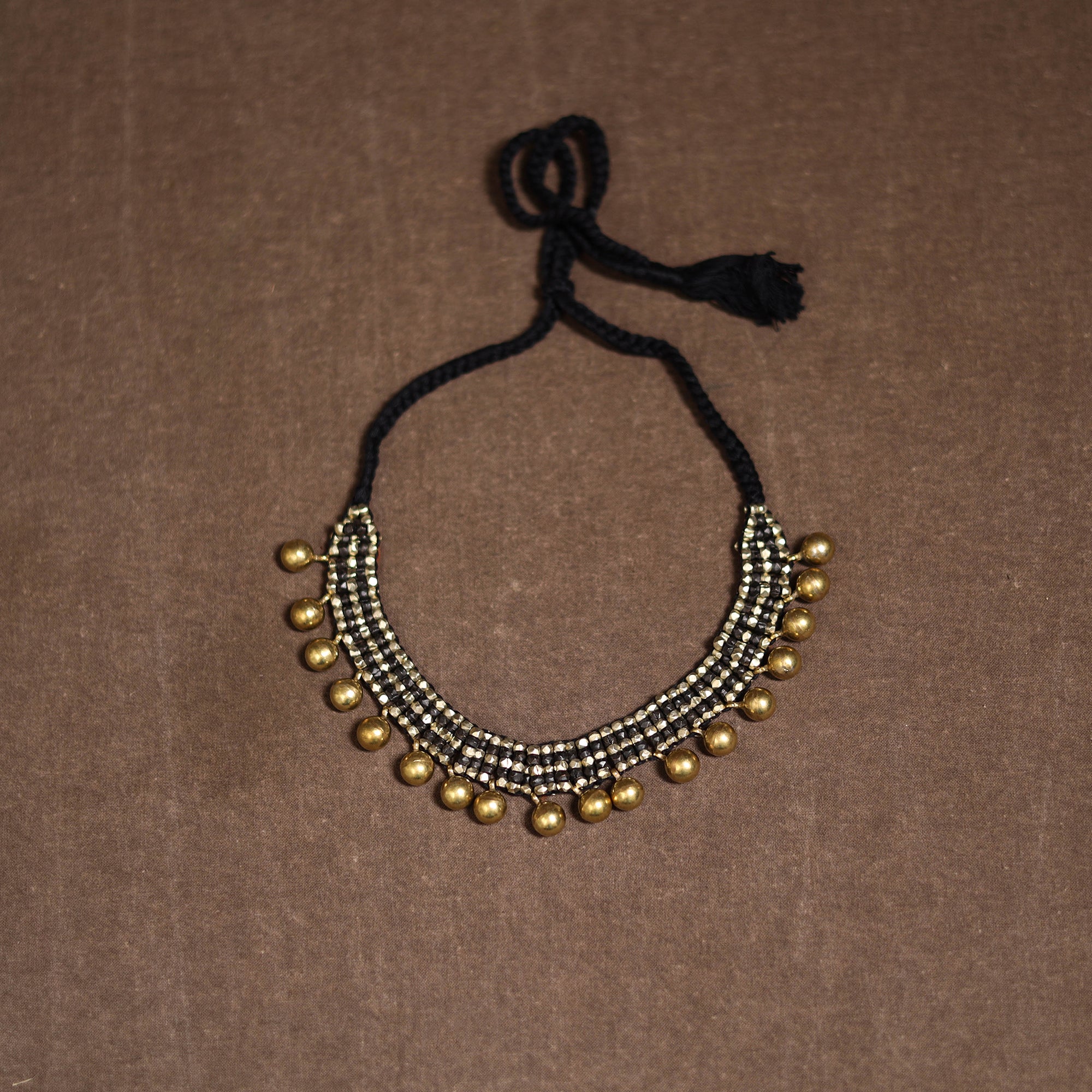 Tribal Odisha Dokra Threadwork Handmade Choker Necklace 36 - Image 3
