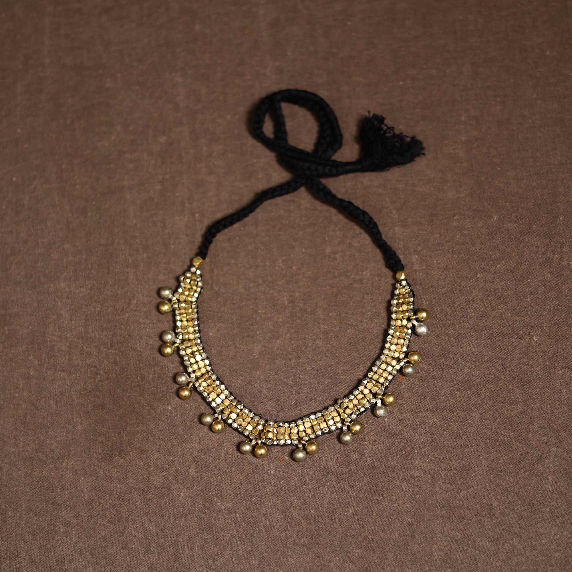 Tribal Odisha Dokra Threadwork Handmade Choker Necklace 43 - Image 3