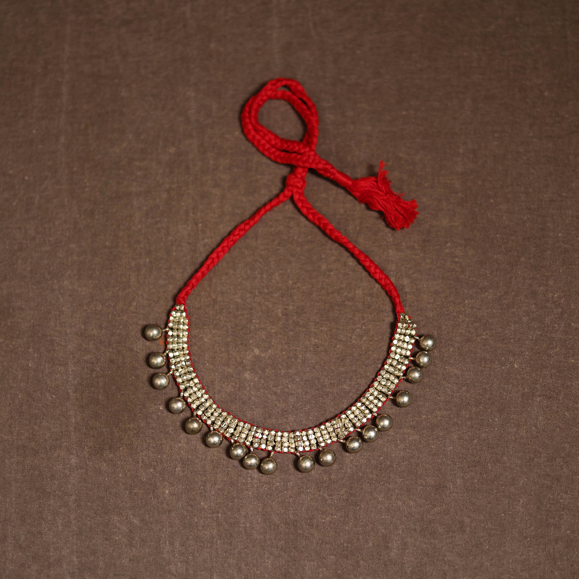 Tribal Odisha Dokra Threadwork Handmade Choker Necklace 51 - Image 3