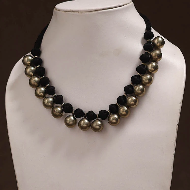 Tribal Odisha Dokra Threadwork Handmade Choker Necklace 57 - Image 2