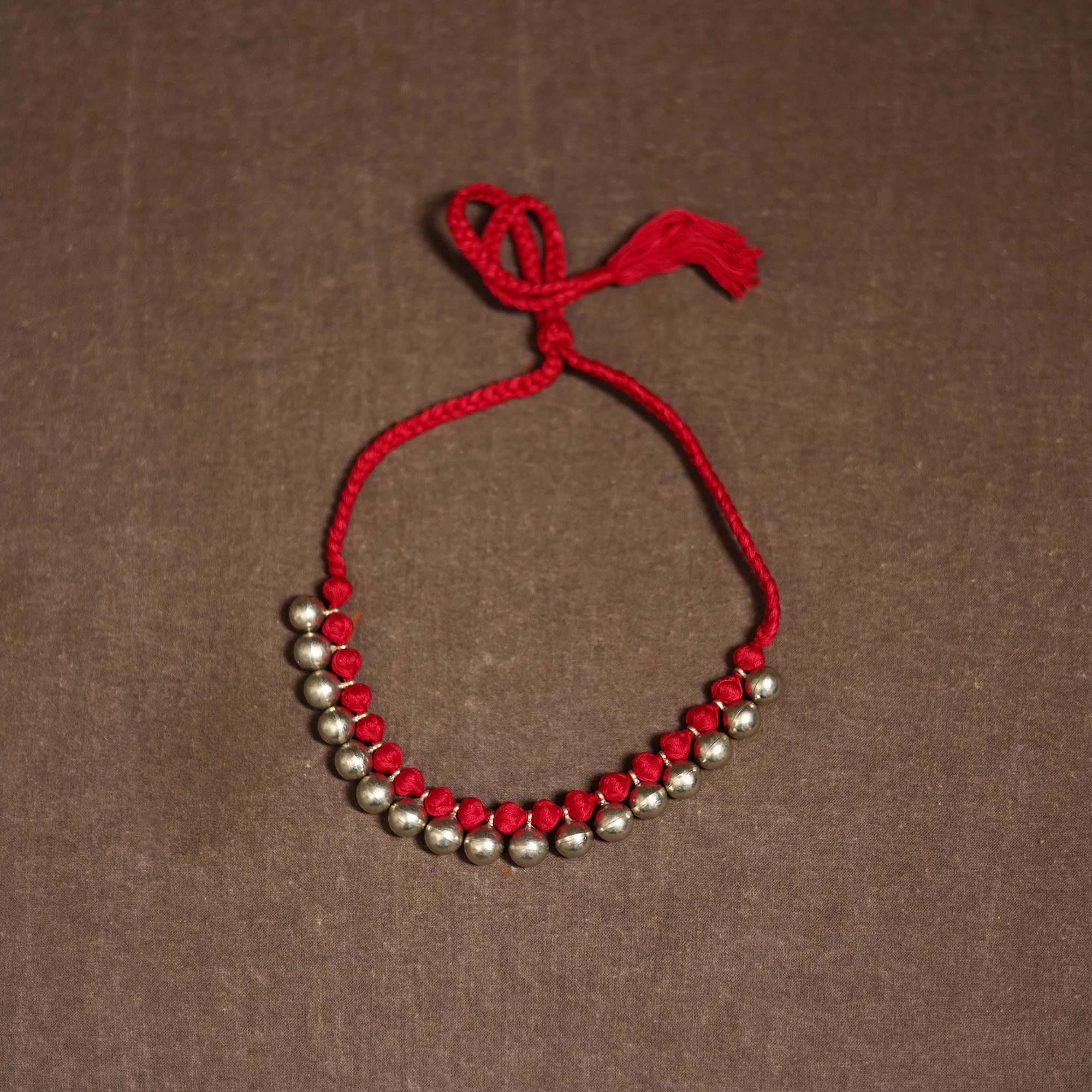 Tribal Odisha Dokra Threadwork Handmade Choker Necklace 59 - Image 3