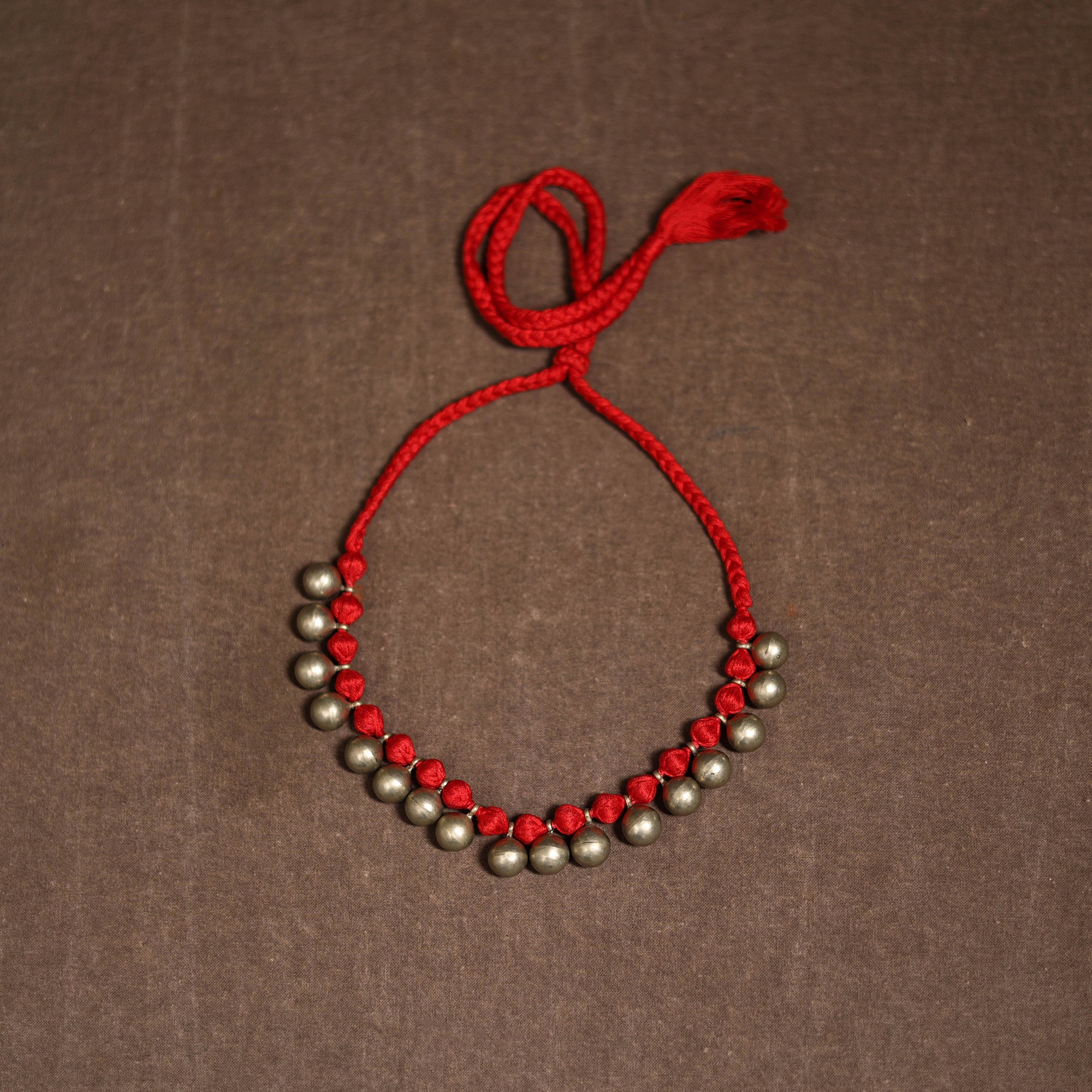 Tribal Odisha Dokra Threadwork Handmade Choker Necklace 60 - Image 3
