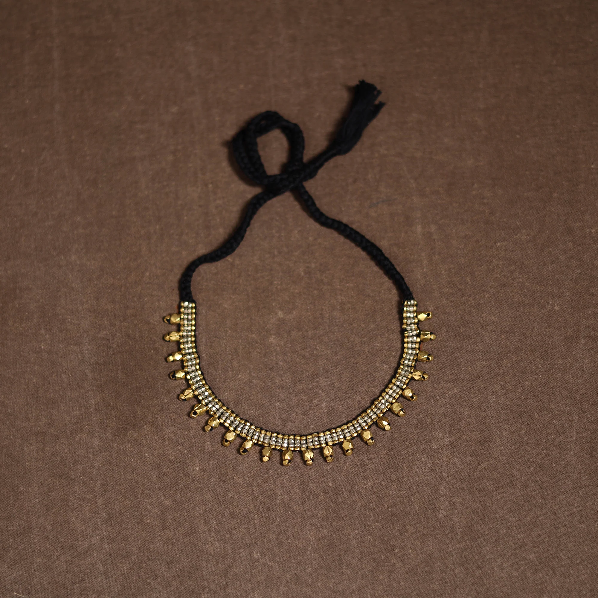 Tribal Odisha Dokra Threadwork Handmade Choker Necklace 63 - Image 3