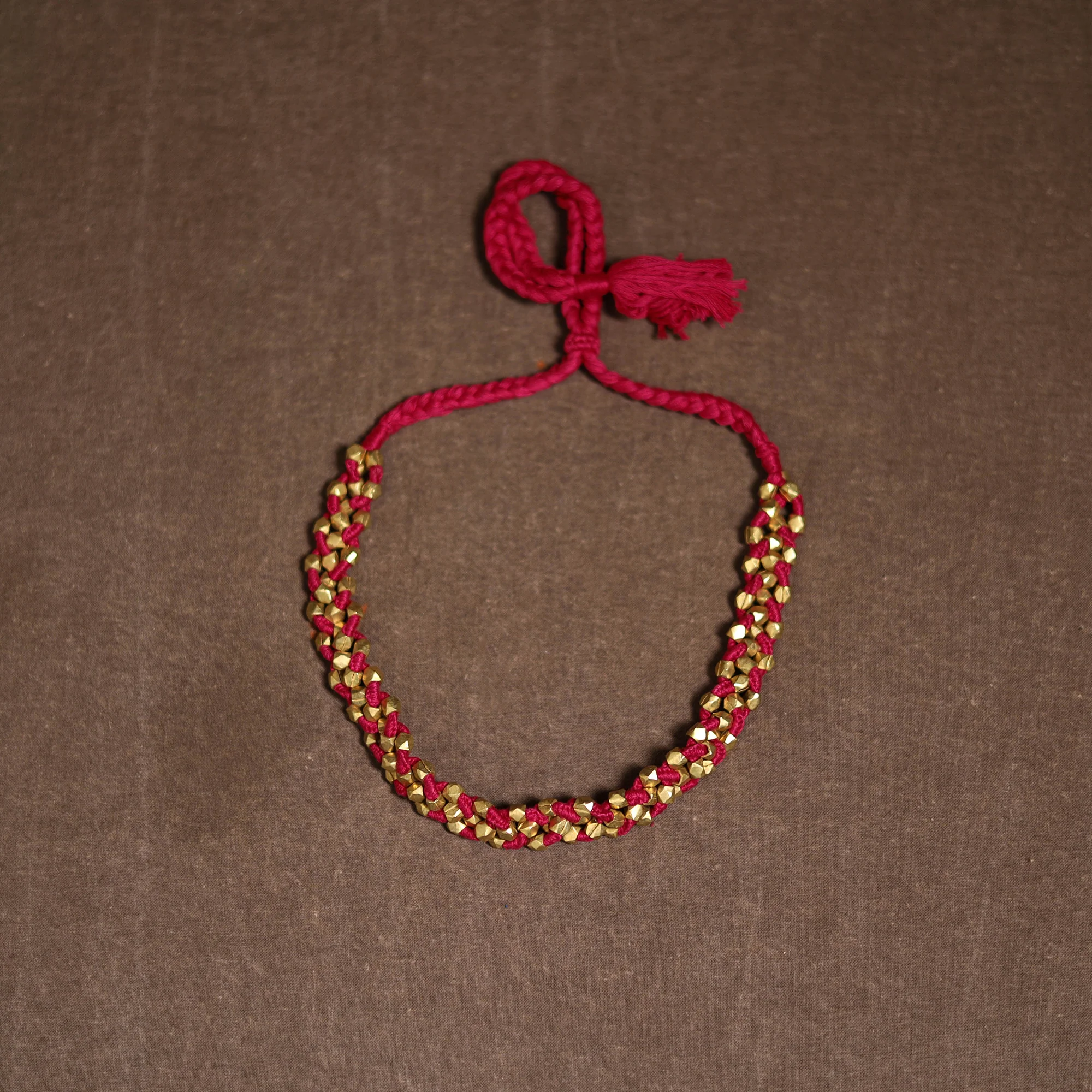 Tribal Odisha Dokra Threadwork Handmade Choker Necklace 72 - Image 3