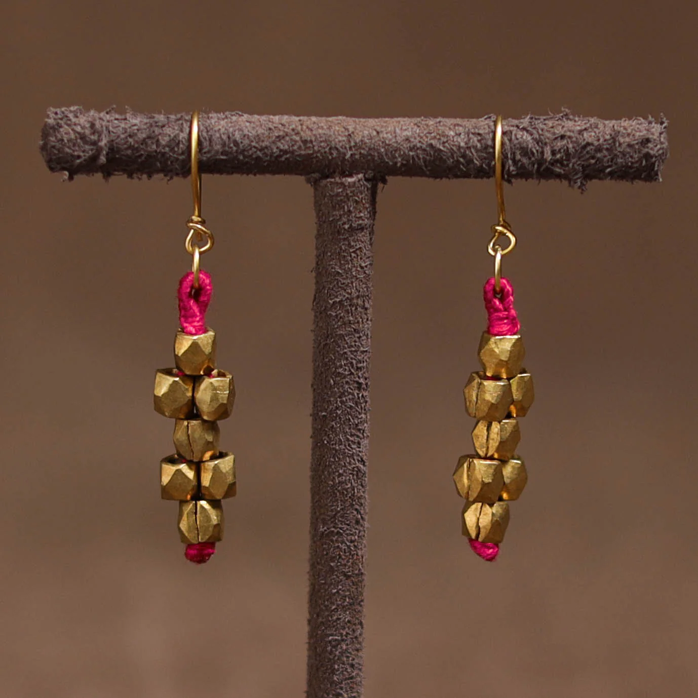 Tribal Odisha Dokra Threadwork Handmade Earrings 103 - Image 2