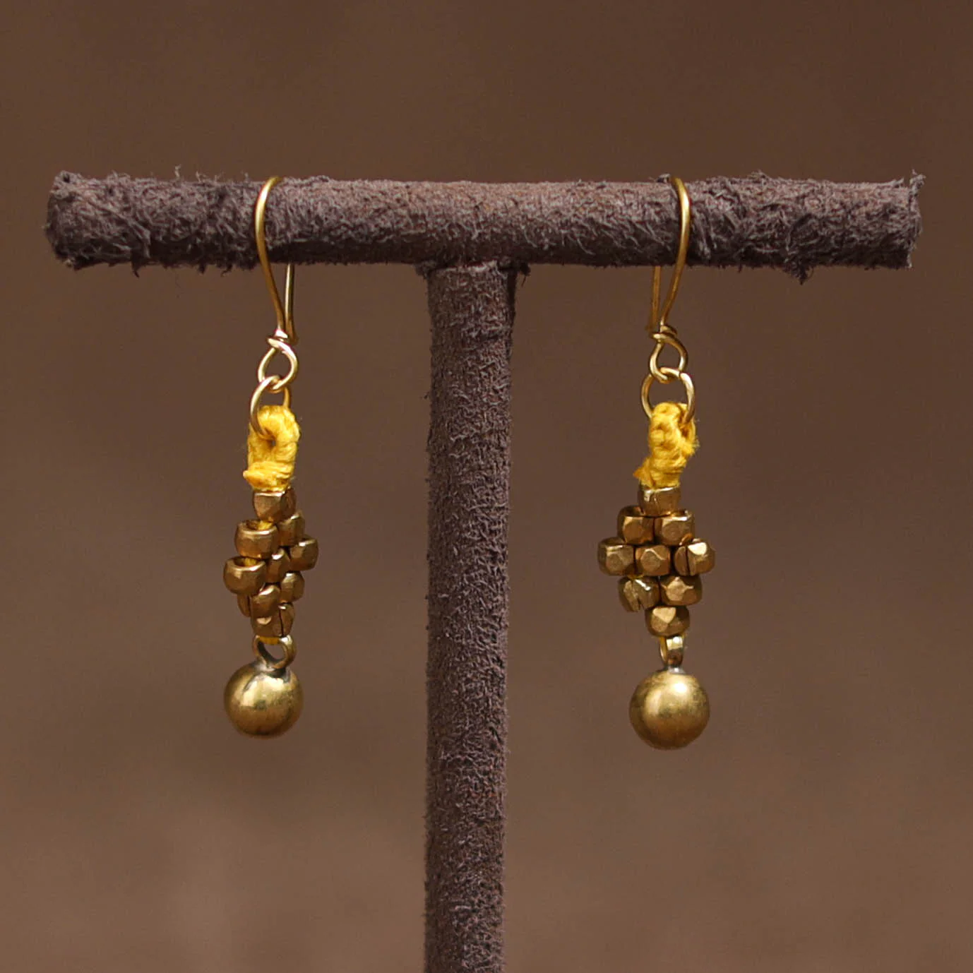 Tribal Odisha Dokra Threadwork Handmade Earrings 105 - Image 2