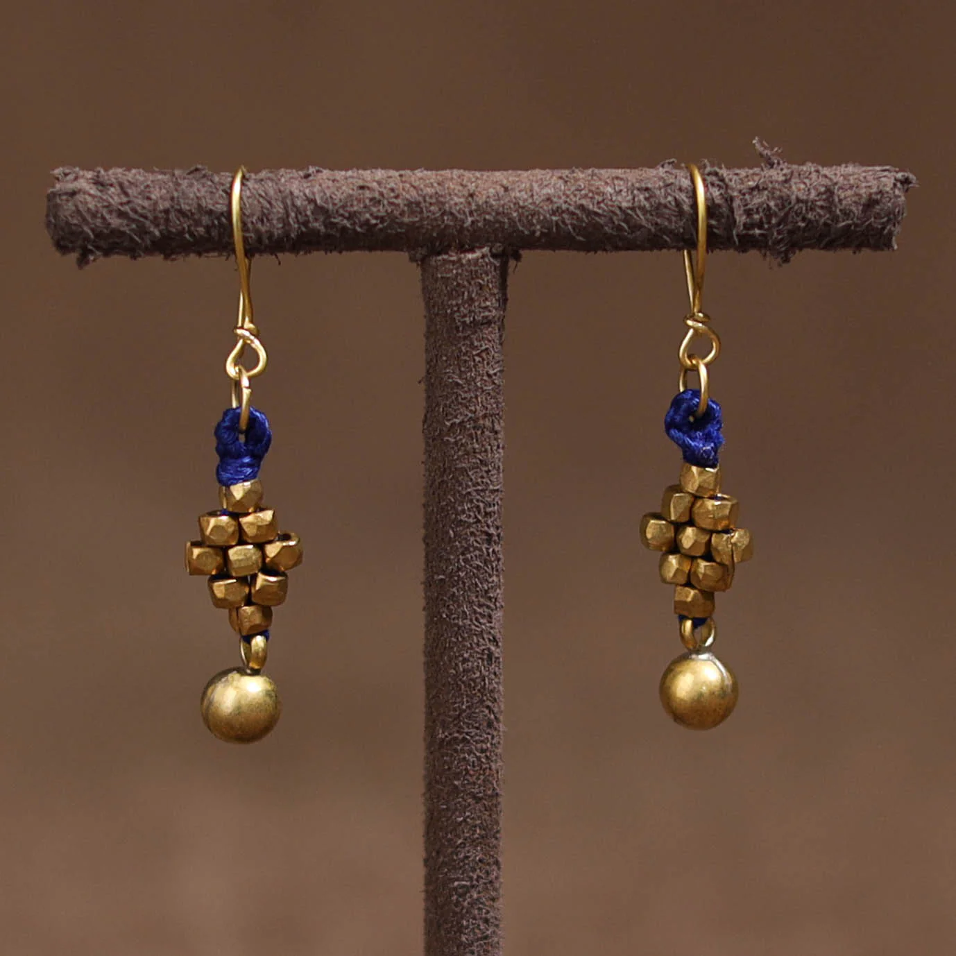 Tribal Odisha Dokra Threadwork Handmade Earrings 108 - Image 2