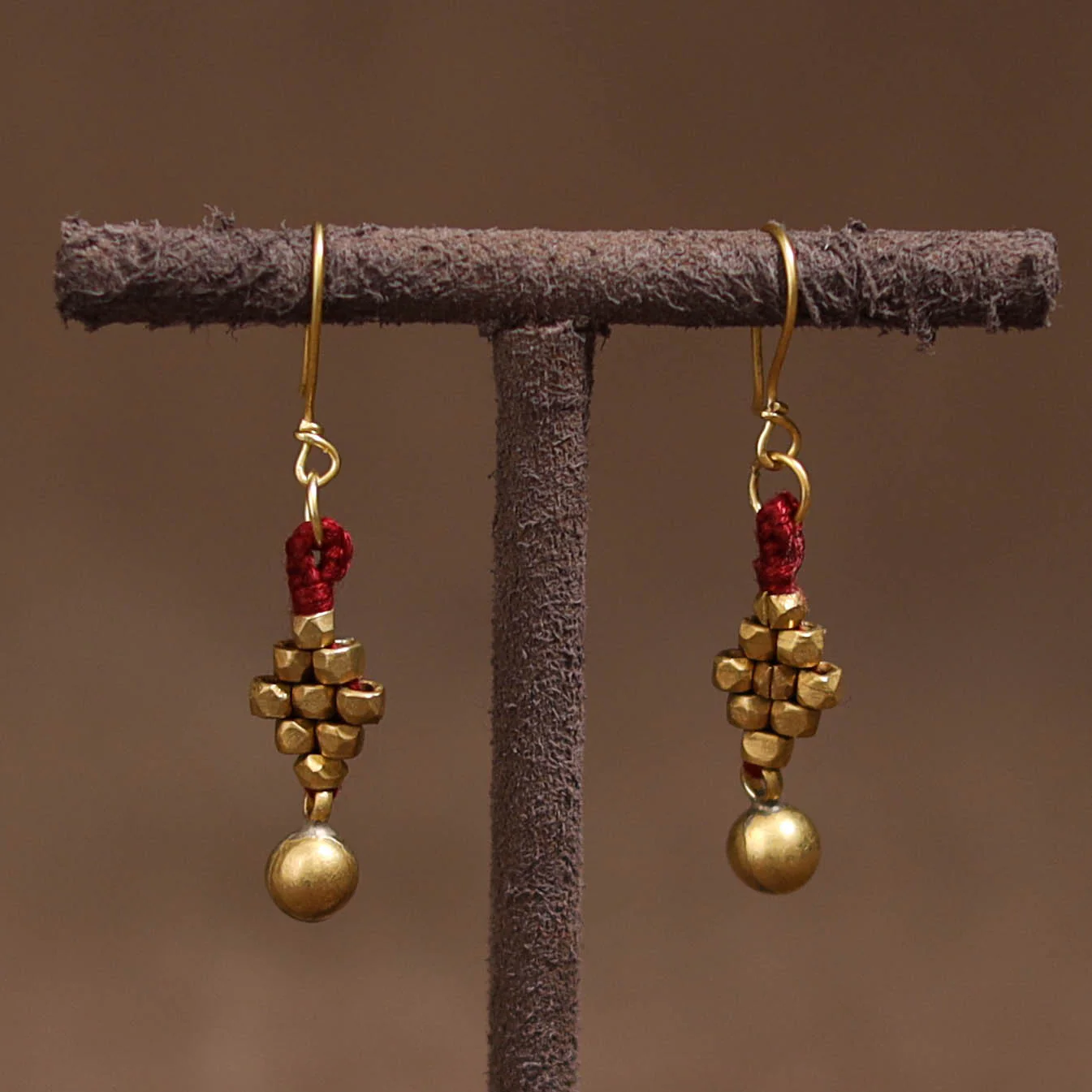 Tribal Odisha Dokra Threadwork Handmade Earrings 110 - Image 2