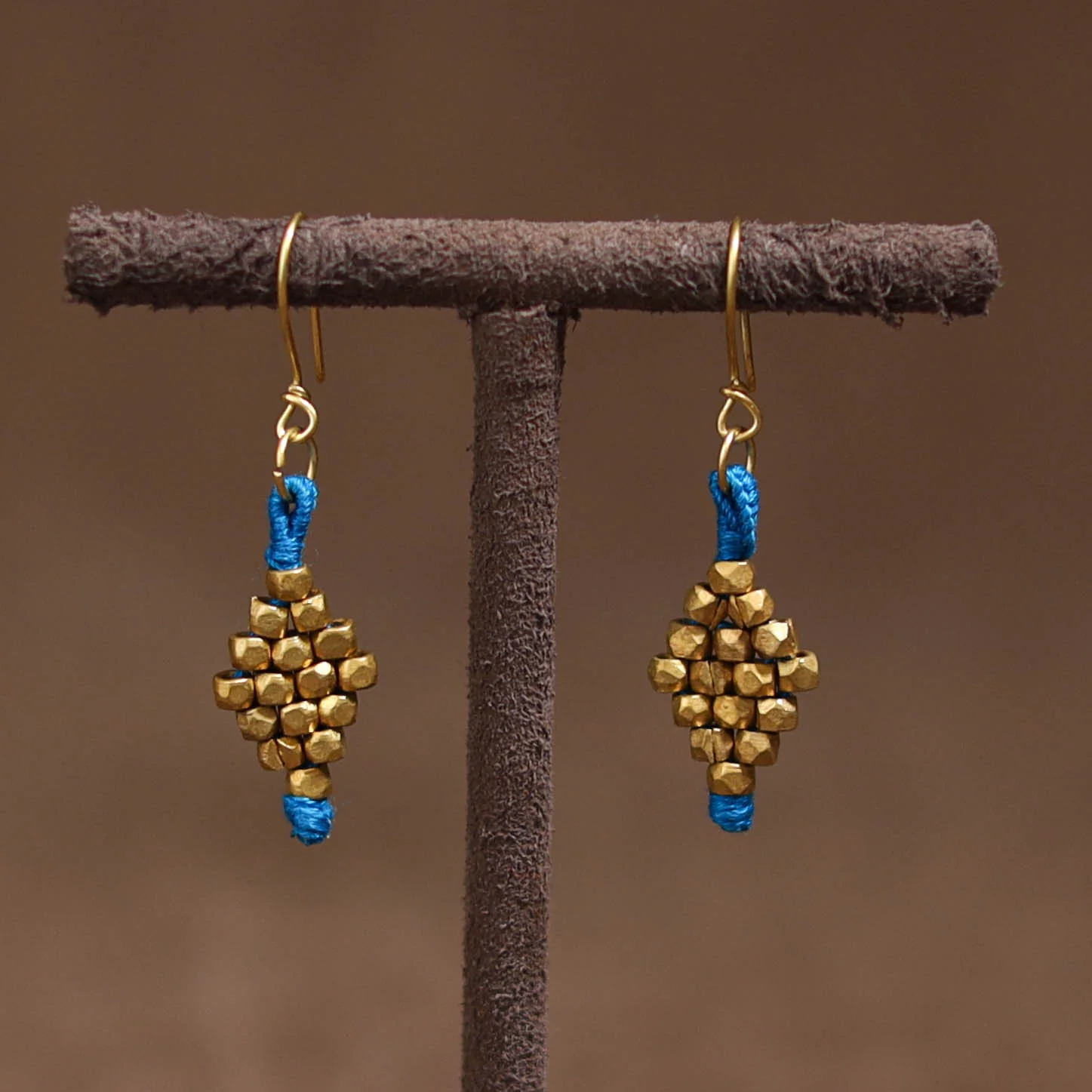 Tribal Odisha Dokra Threadwork Handmade Earrings 113 - Image 2