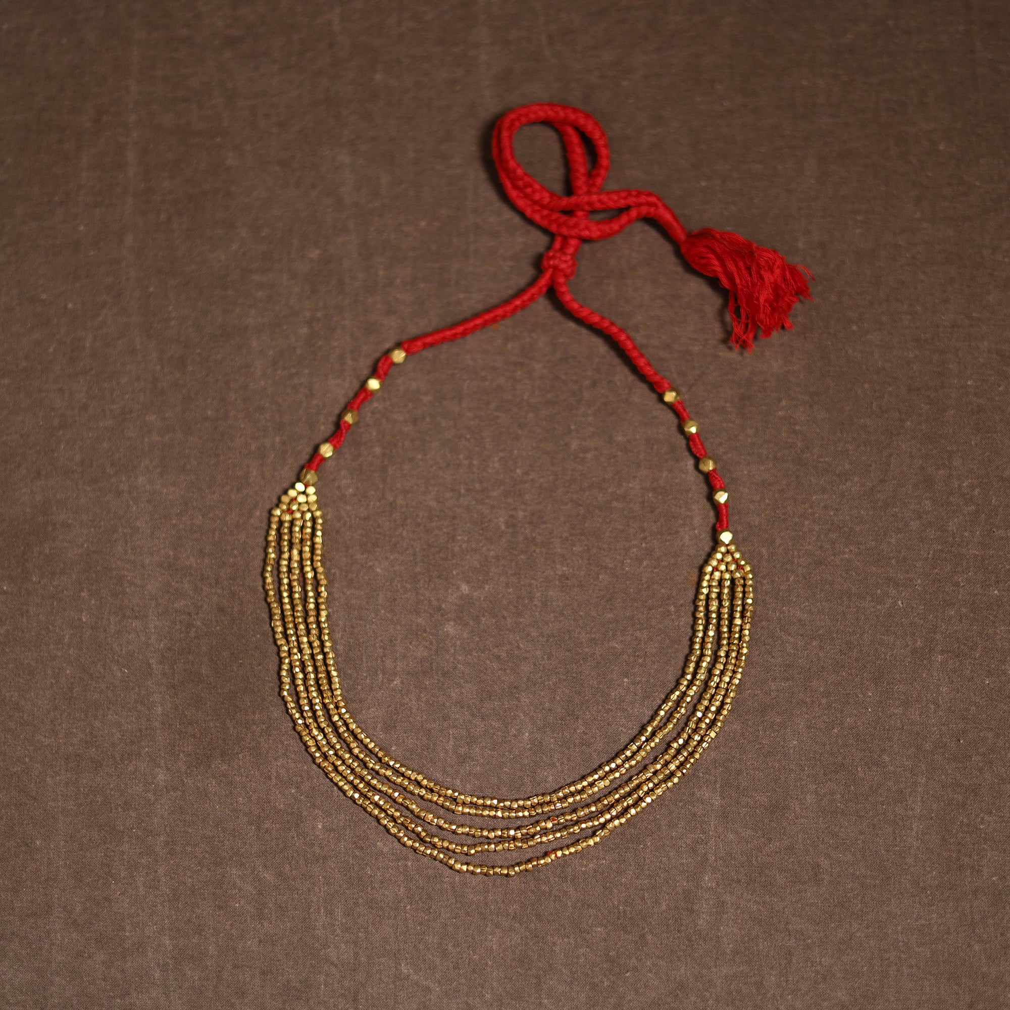 Tribal Odisha Dokra Threadwork Handmade Necklace 52 - Image 3