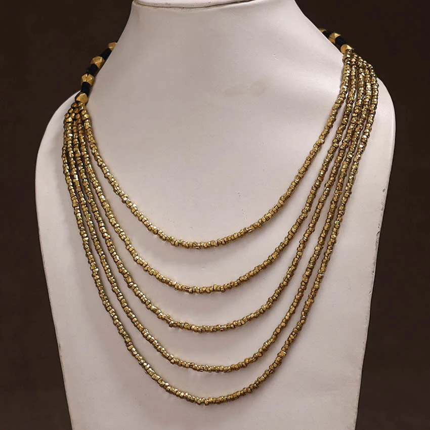 Tribal Odisha Dokra Threadwork Handmade Necklace 54 - Image 2