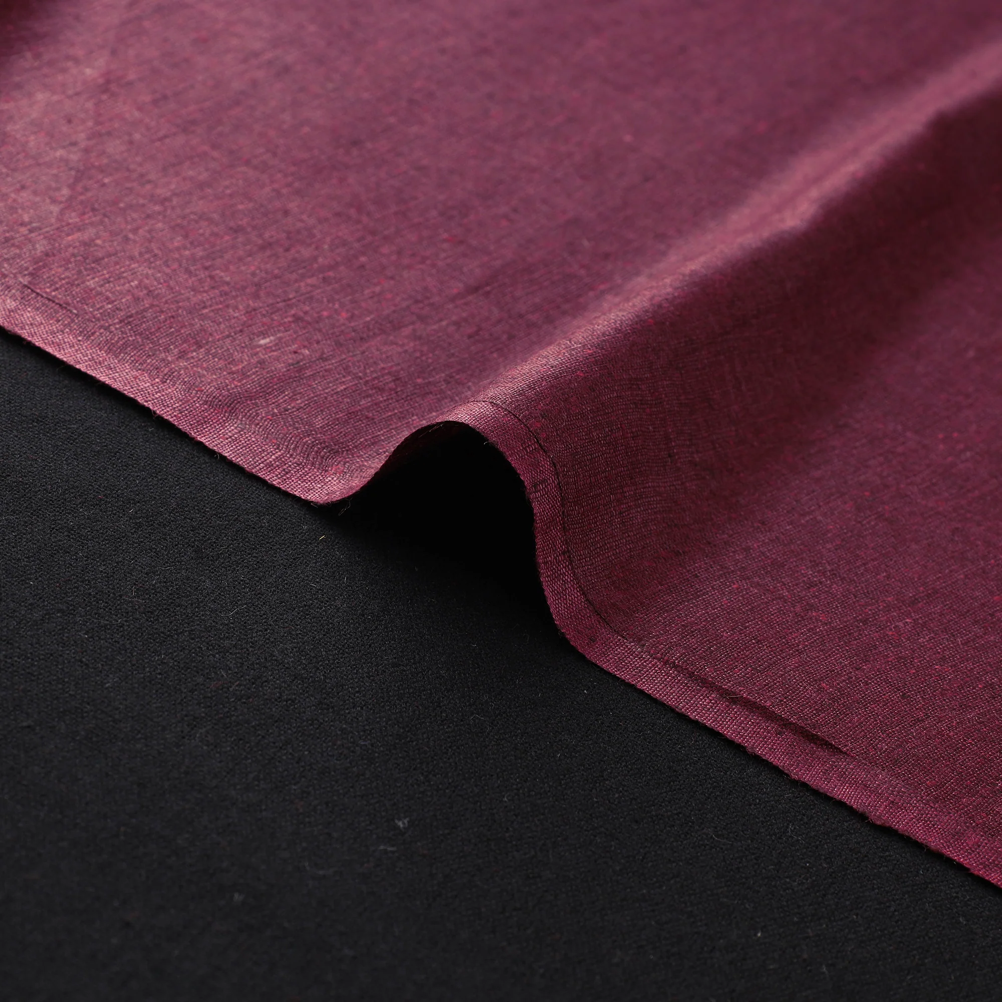 Vidarbha Tussar x Katia Silk Handwoven Plain Fabric 22 - Image 4